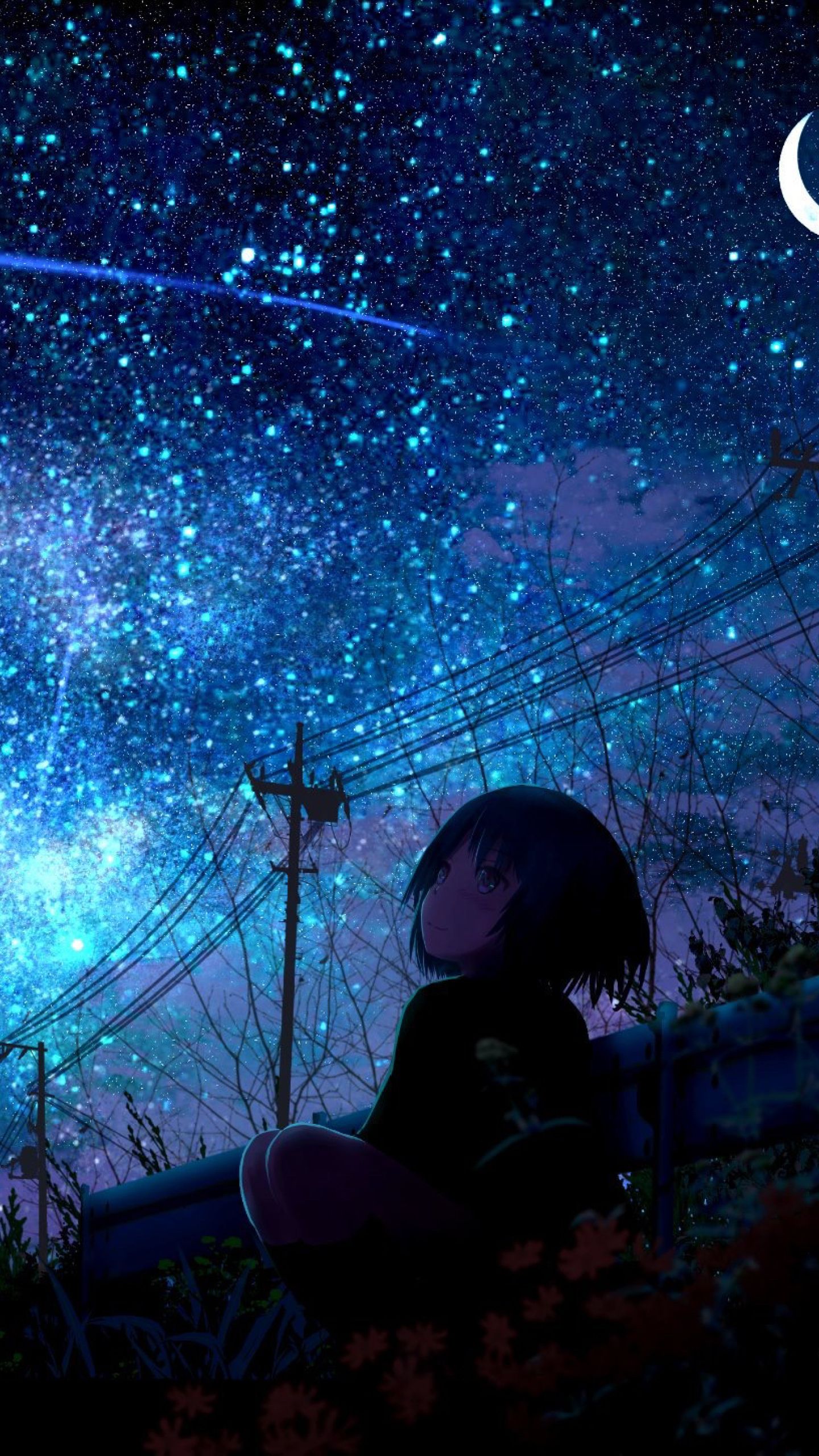 Lonely Girl Starring Shooting Star Samsung Galaxy S S Google Pixel XL , Nexus 6P , LG G5 Wallpaper, HD Anime 4K Wallpaper, Image, Photo and Background