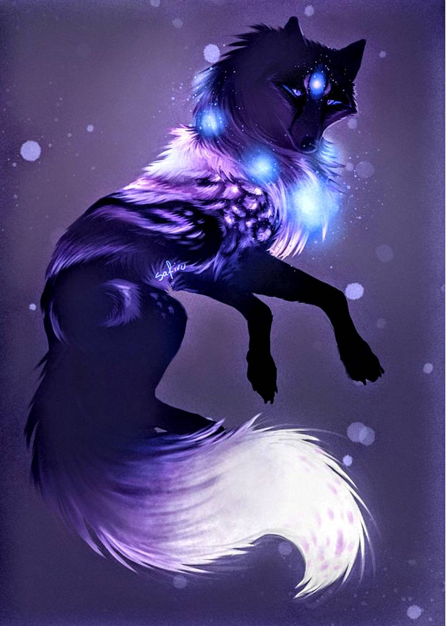 Mystical Galaxy Wolf Wallpaper