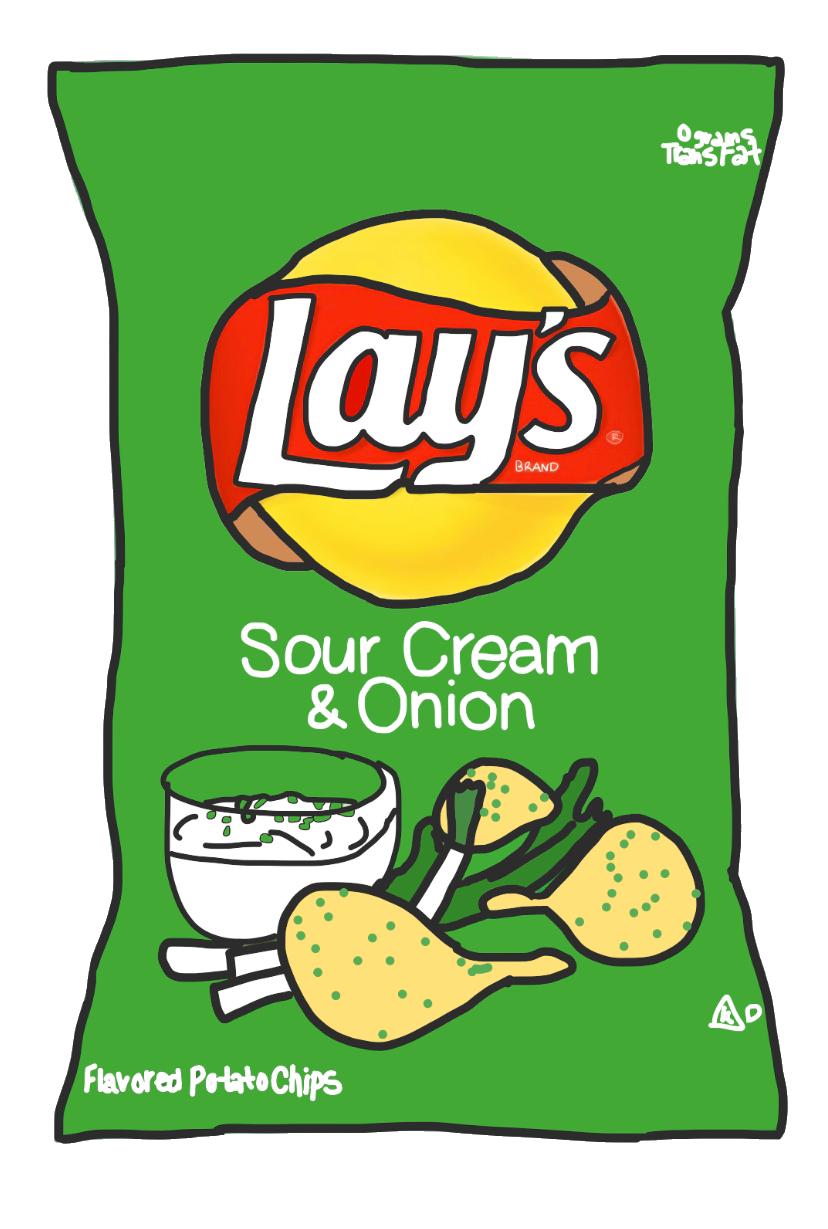 LAYS Sour Cream & Onion Chip Bag