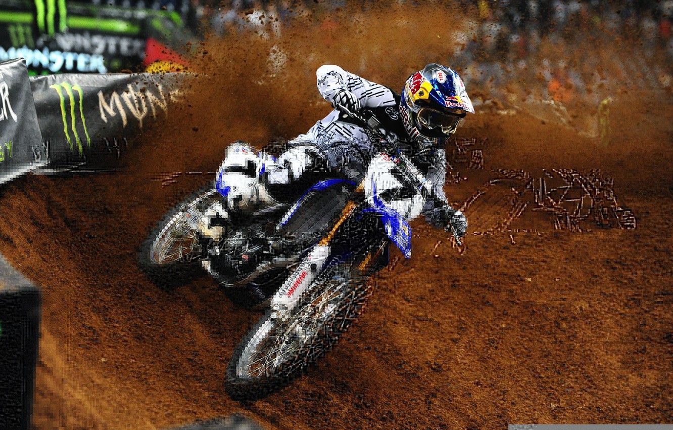 Wallpaper sand, sport, track, dirt, motorcycle, Yamaha, Yamaha, motocross, james stewart, James Stewart image for desktop, section спорт
