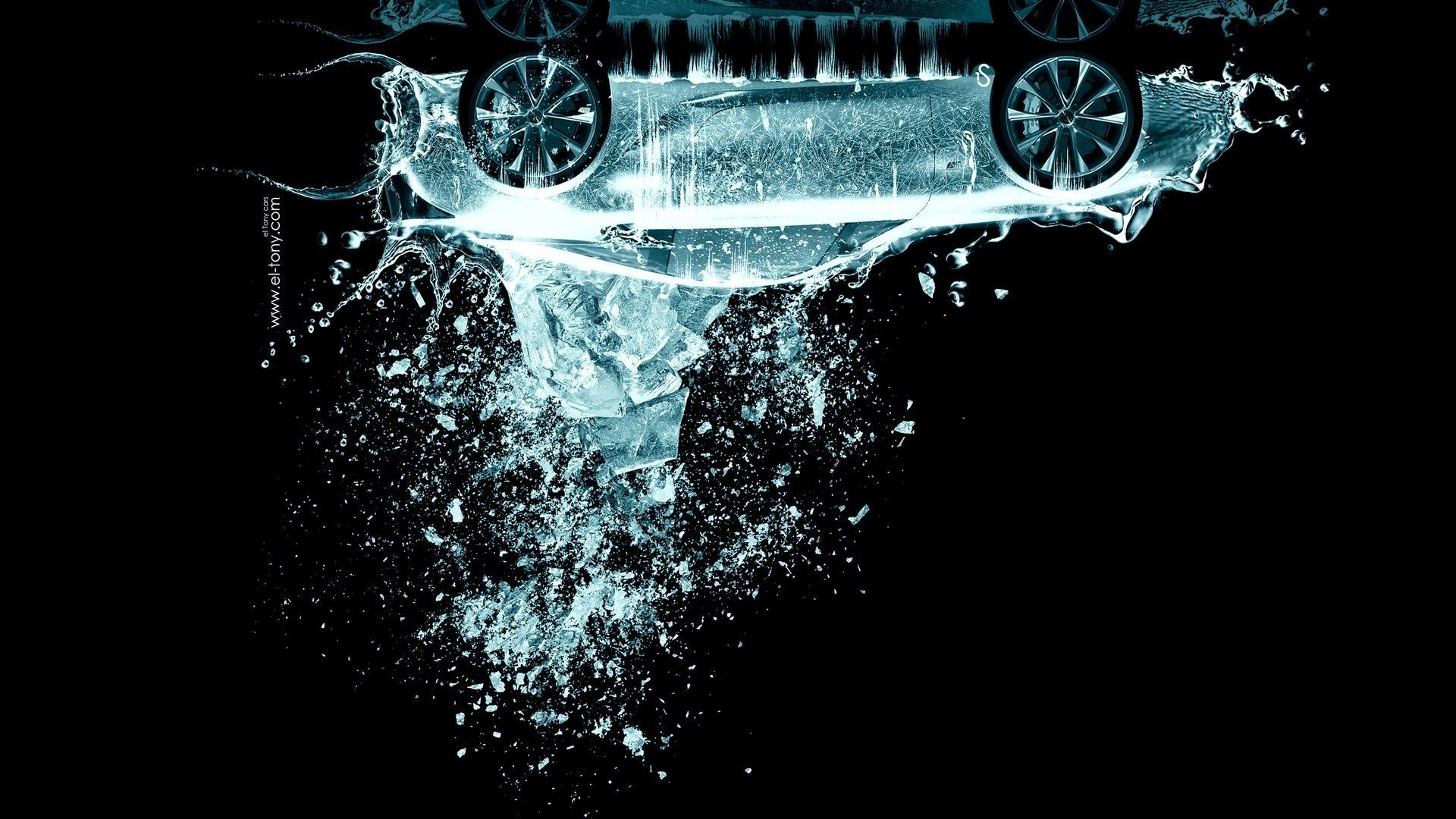 Design Talent Showcase Tony.com Brings Sensual Elements Fire And Water To YOUR Car Wallpaper