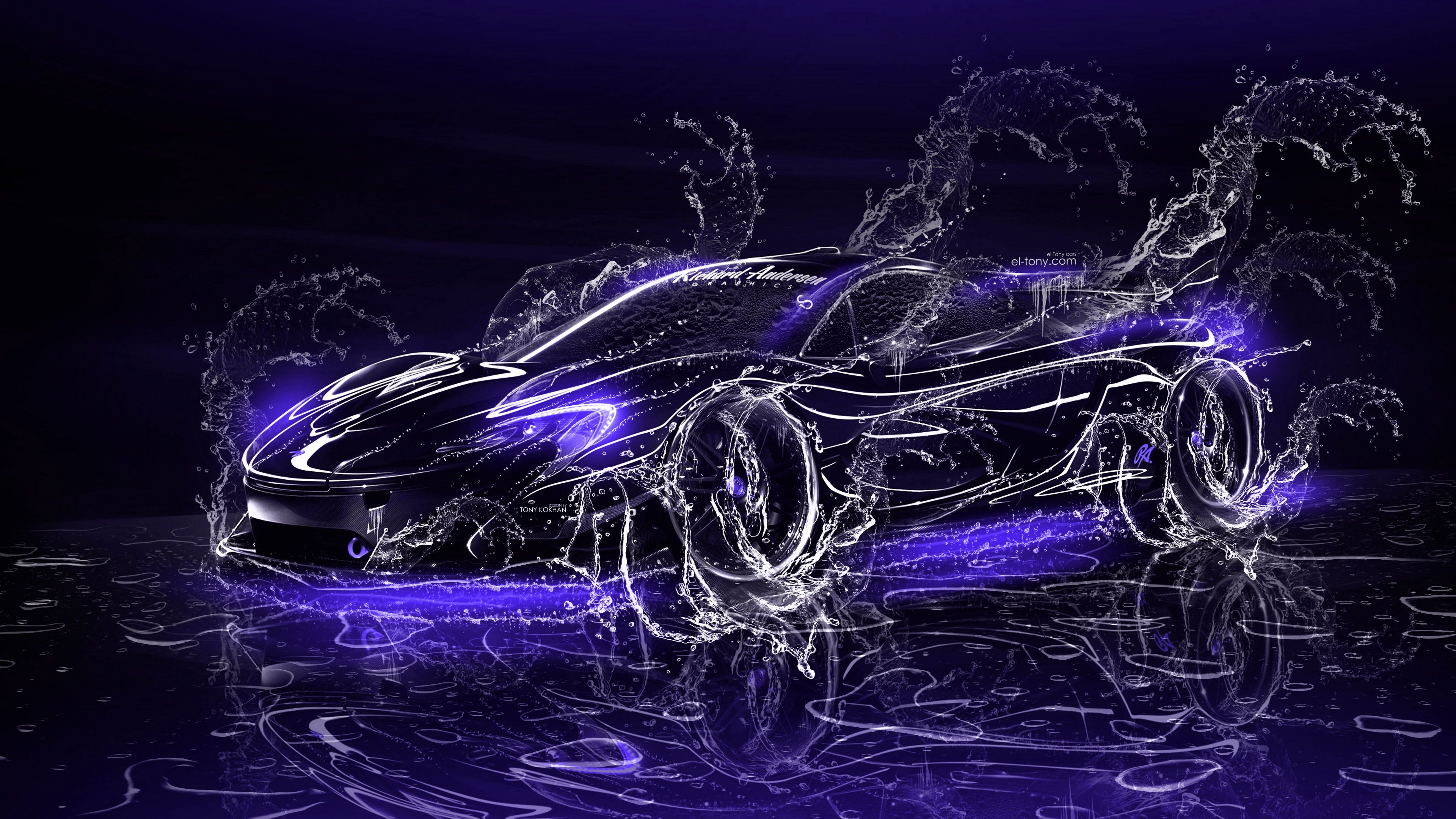 McLaren P1 Super 3D Water Splashes Car 2017 el Tony