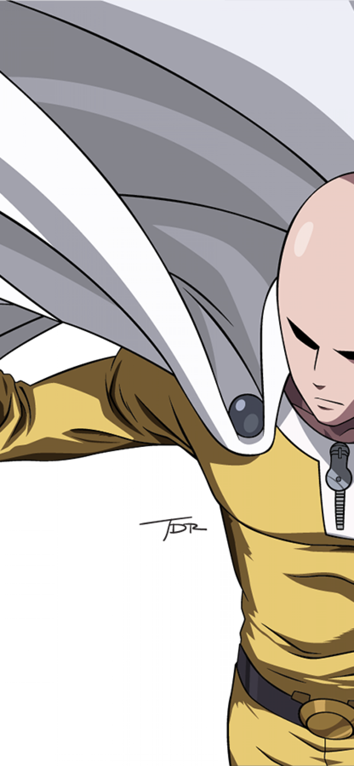 Saitama One Punch Man Cape Fist for Samsung Galaxy iPhone Wallpapers  Free Download