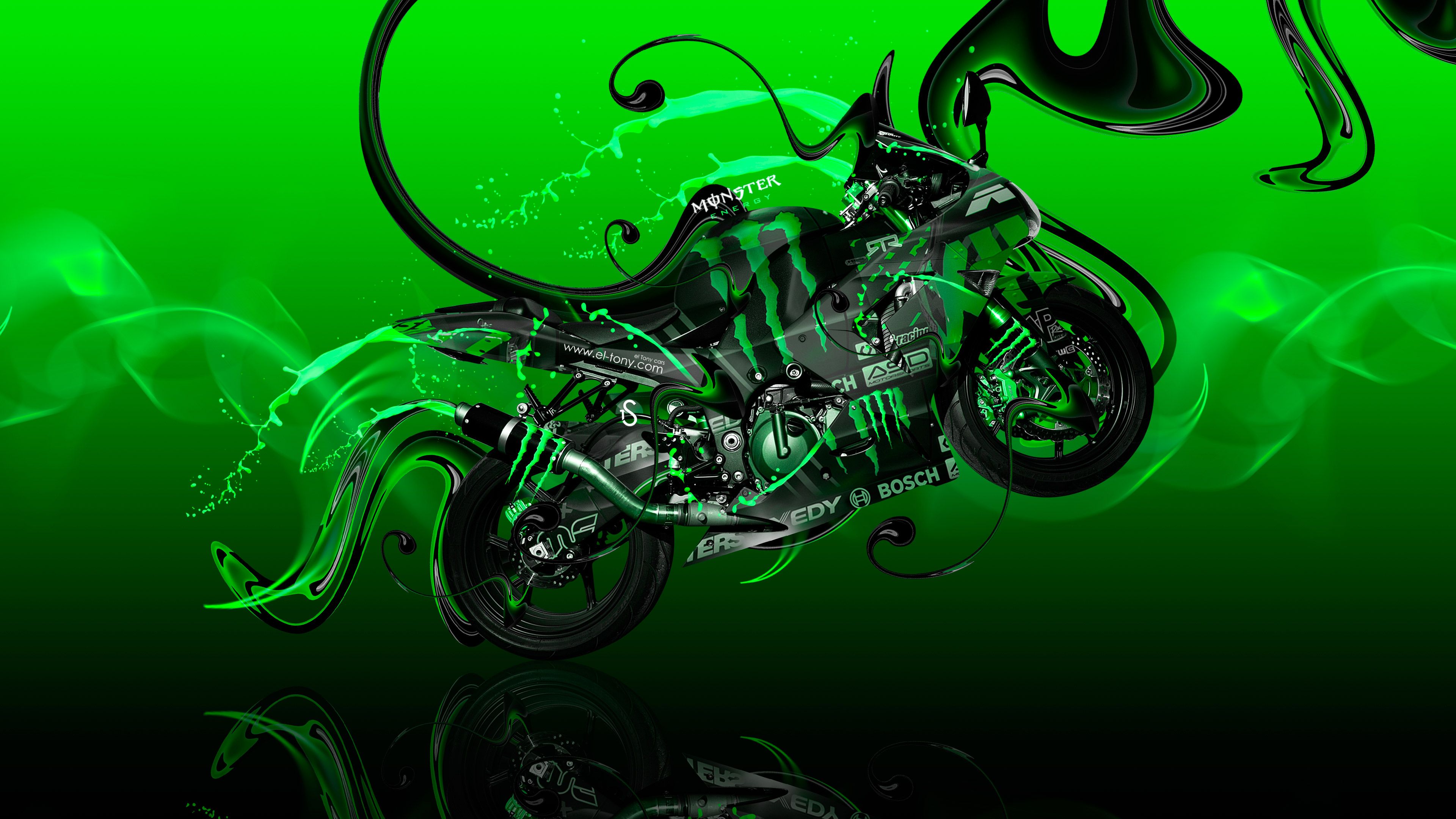 Monster Energy Moto Kawasaki Super Plastic Bike 2015 Wallpaper el Tony Cars