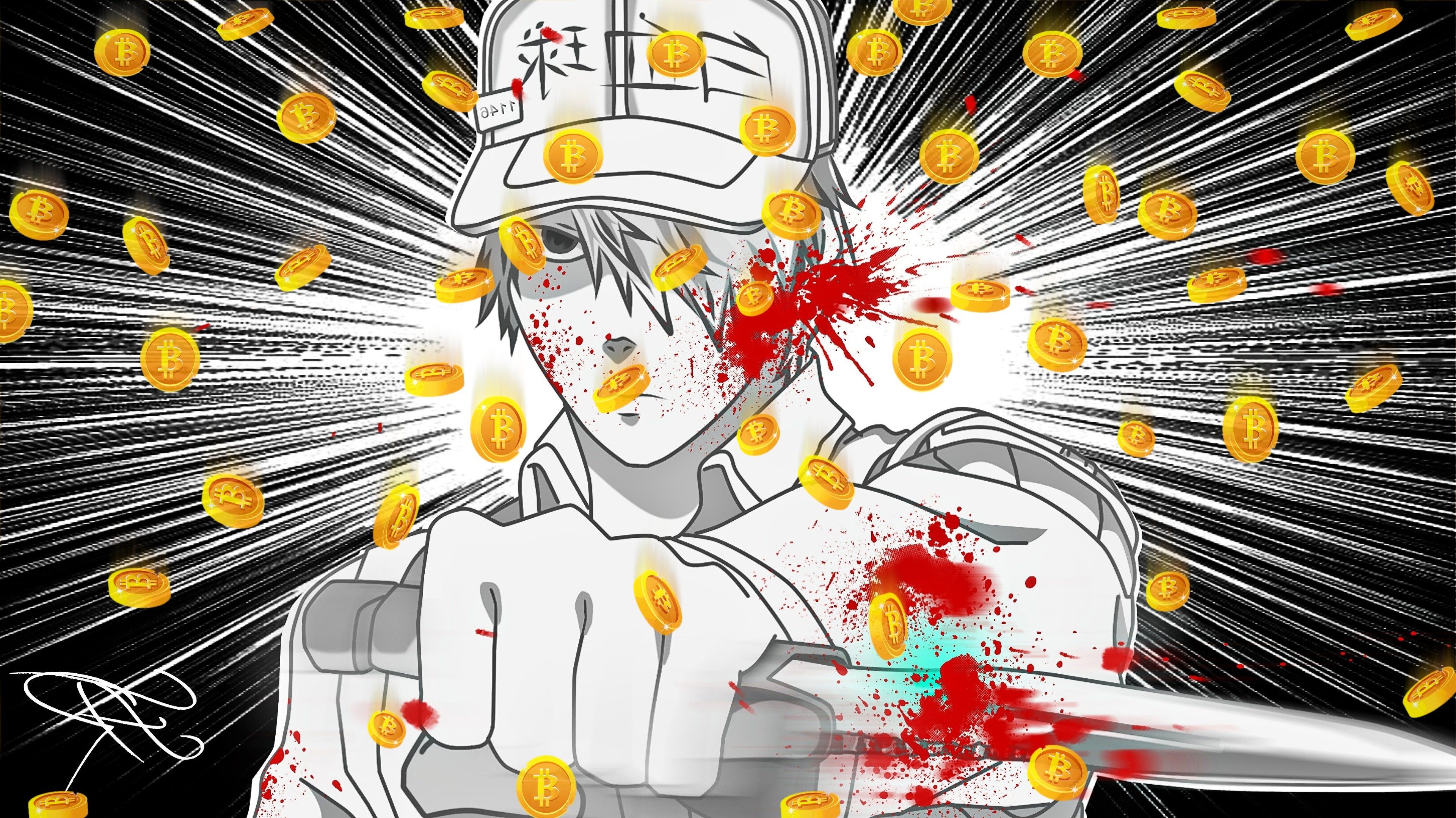 Bitcoins From Above White Blood Cell Cells At Work Hataraku Saibou S131 Wallpaper