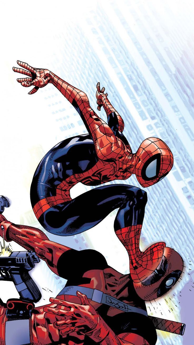Spider Man Vs Deadpool Mobile Wallpaper 14154. Idee Spiderman. Deadpool And Spiderman, Deadpool Wallpaper, Deadpool Comic