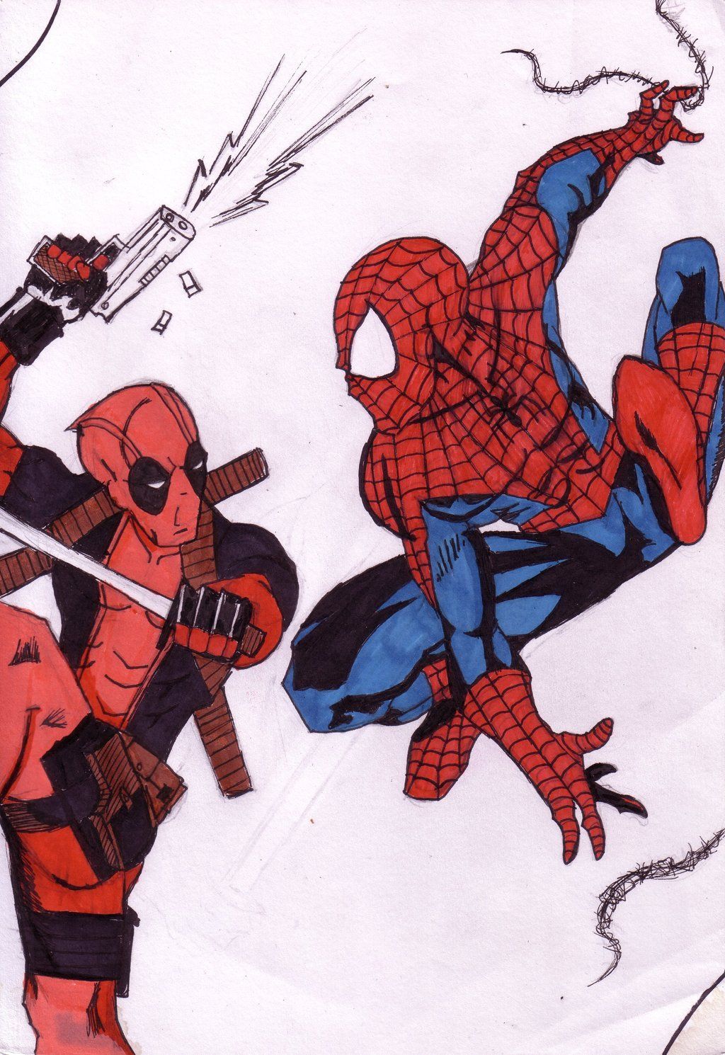 Spiderman And Deadpool Wallpaper