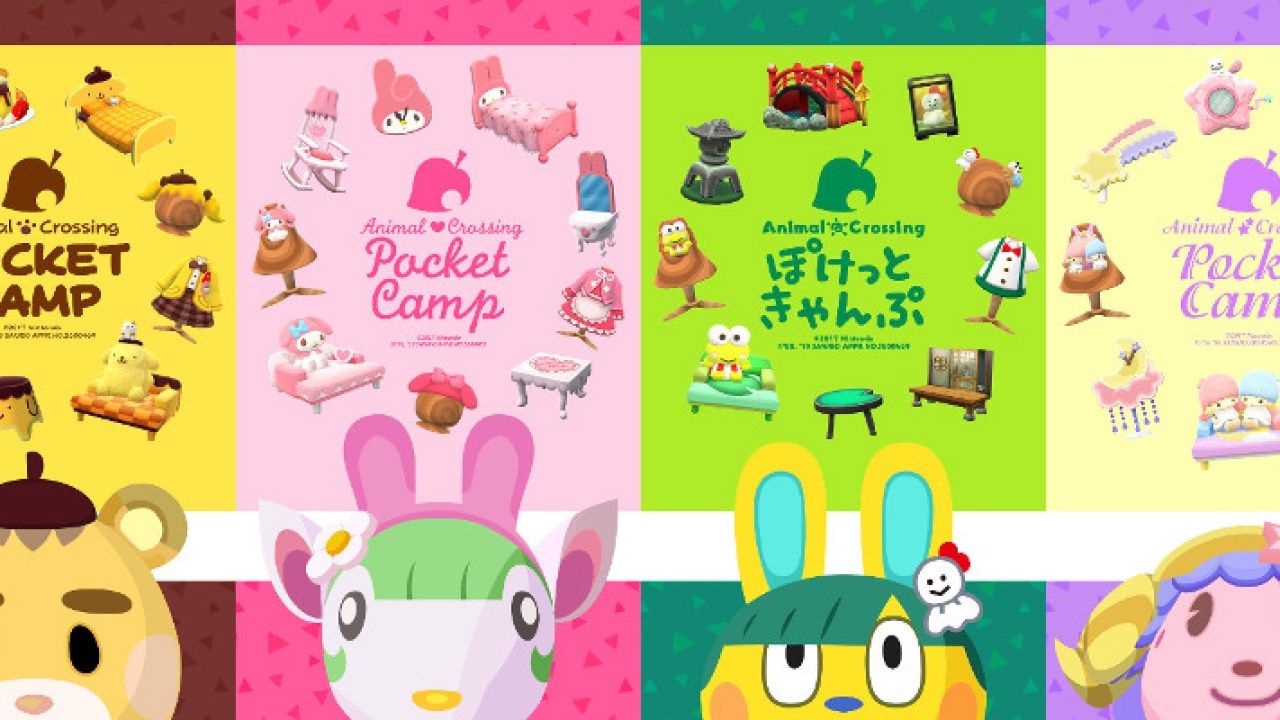 Waves 2 And 3 Of Animal Crossing: Pocket Camp Sanrio Collaboration Wallpaper Released