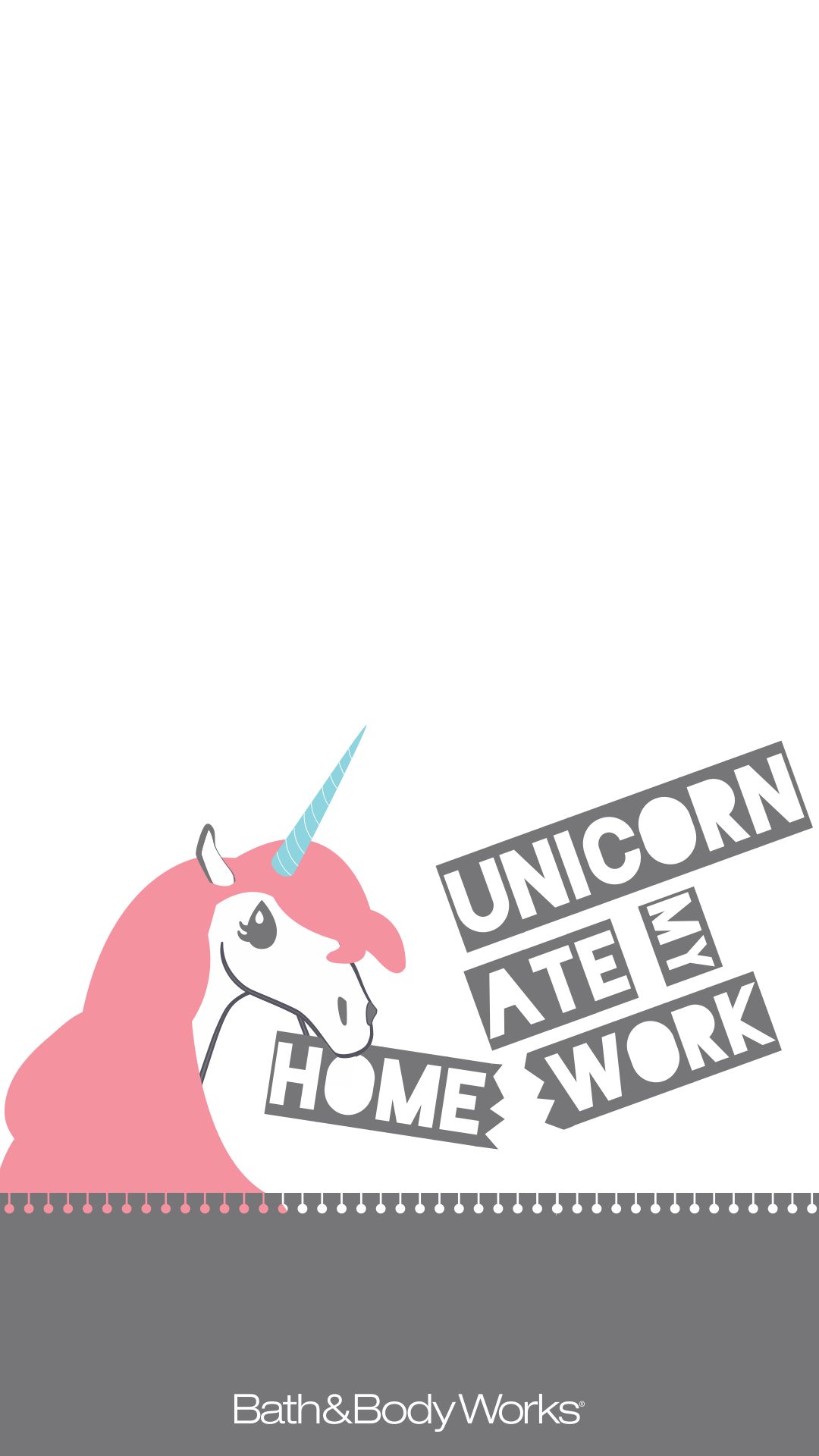 Unicorn Ate My Homework Cell Phone Wallpaper Background. Fondos, Escuela, Unicornio