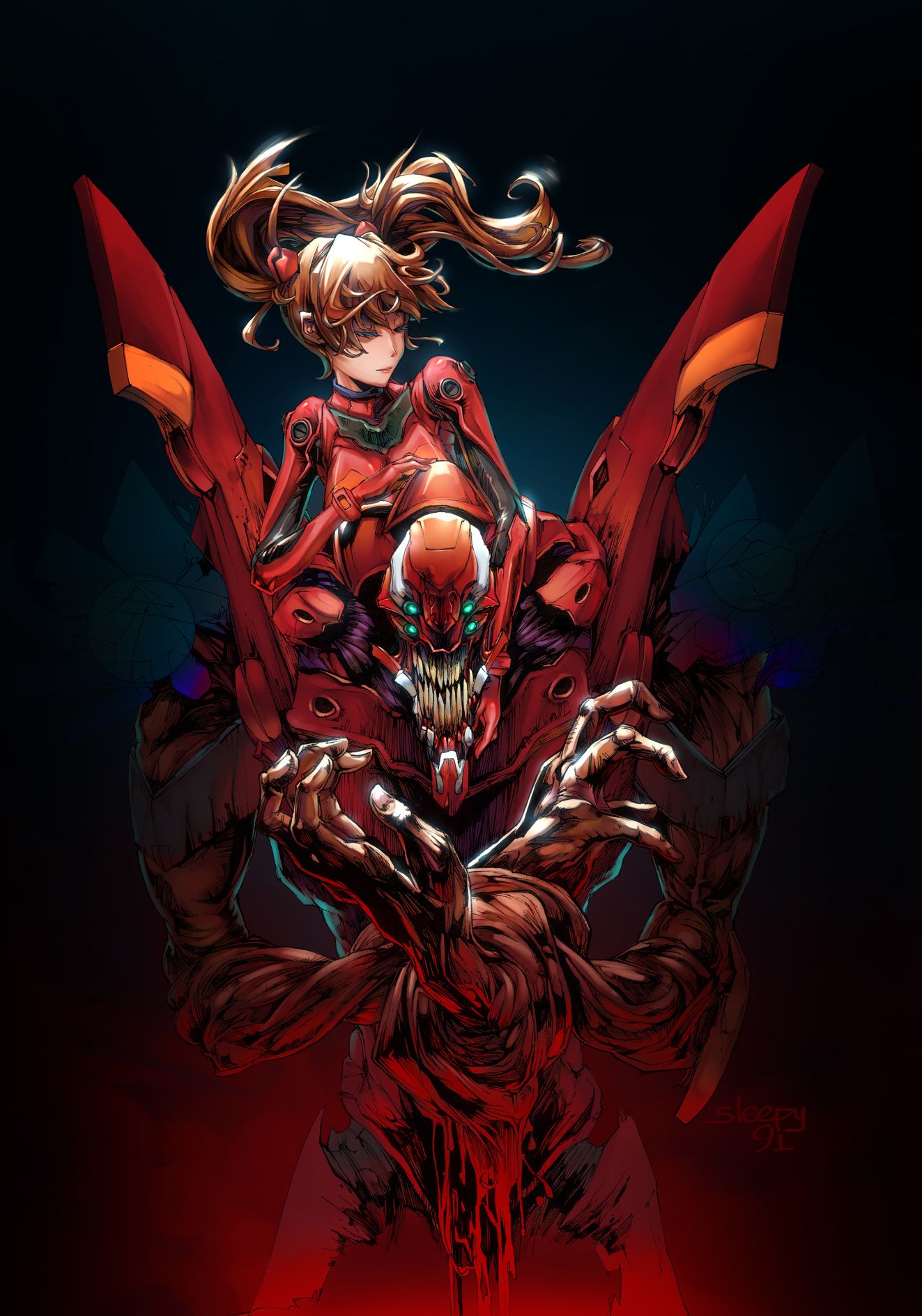 Neon Genesis Evangelion, bodysuits, Asuka Langley Soryu, anime girls wallpaper