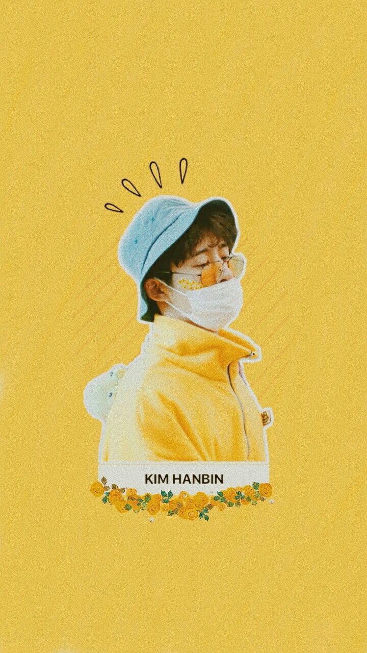 KIM HANBIN Wallpaper #iKON #KimHanbin #Wallpaperkpop #aesthetic #Yellow #iKONWallpaper. Kartun, Objek gambar, Wallpaper lucu
