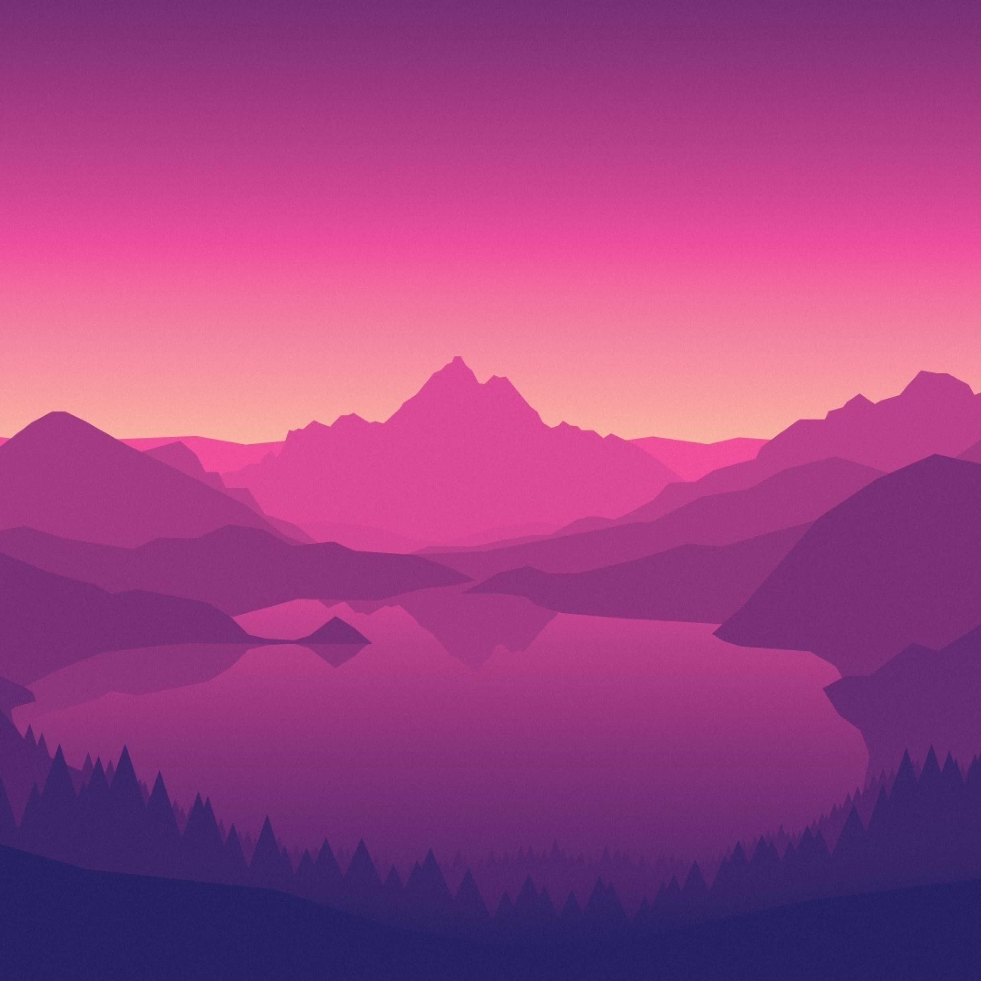 Download Firewatch Video Games Mountains iPad Pro 12.9 inches Retina wallpaper 3415x3415