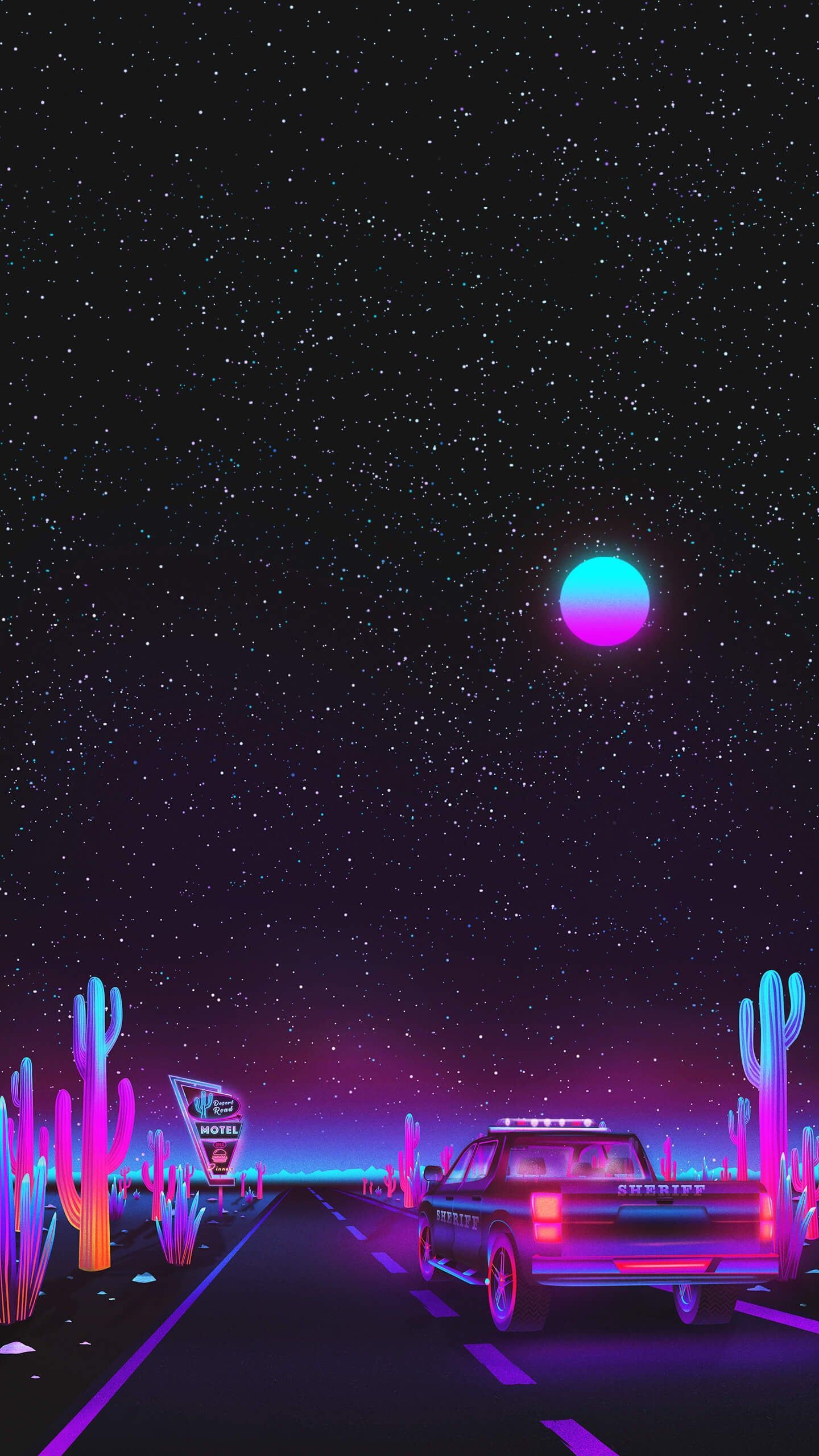 Night Drive by Agathe Marcellin (1440x2560). iPhone Wallpaper #iphonewallpaper4k #iphonewallpaperfall #i. Vaporwave wallpaper, Trippy wallpaper, Neon wallpaper
