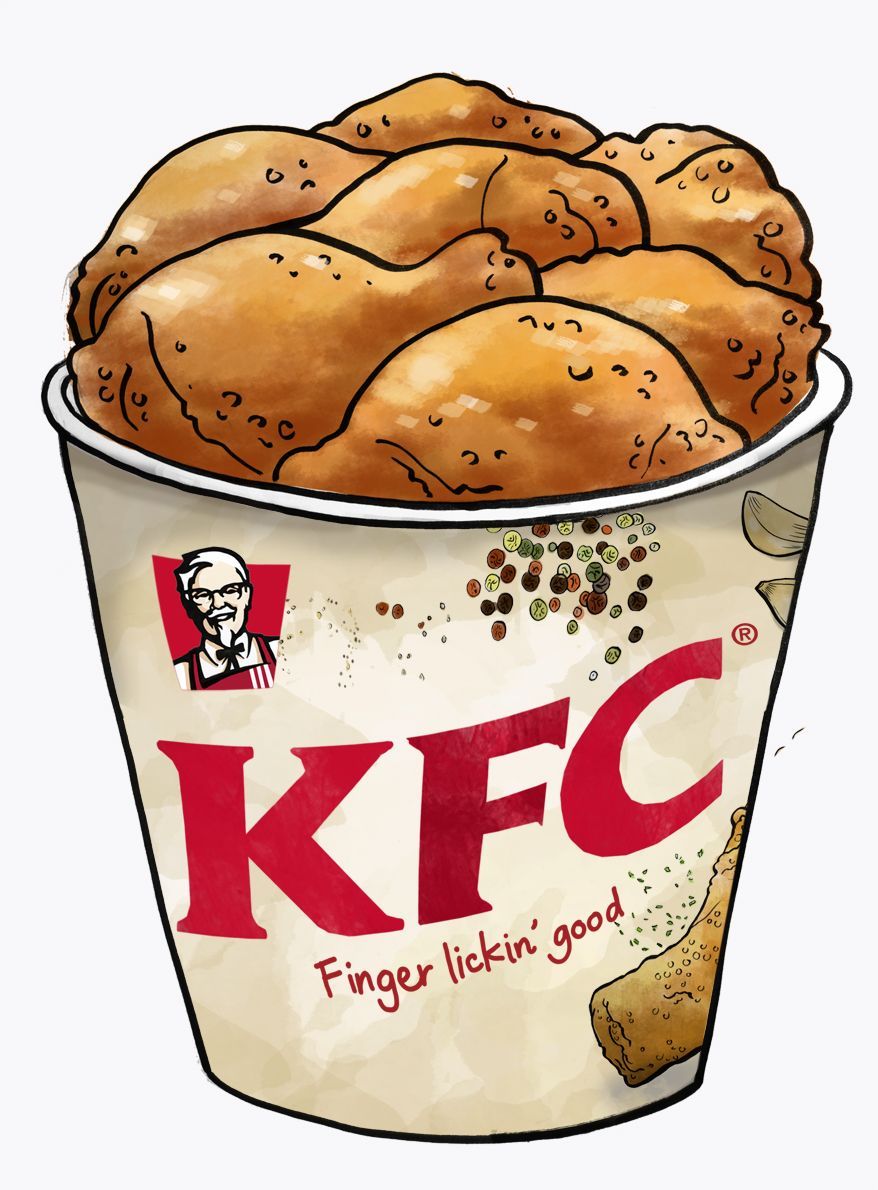 KFC So Good Illustration. ศิลปะเกี่ยวกับอาหาร, ไก่ทอด, อาหาร
