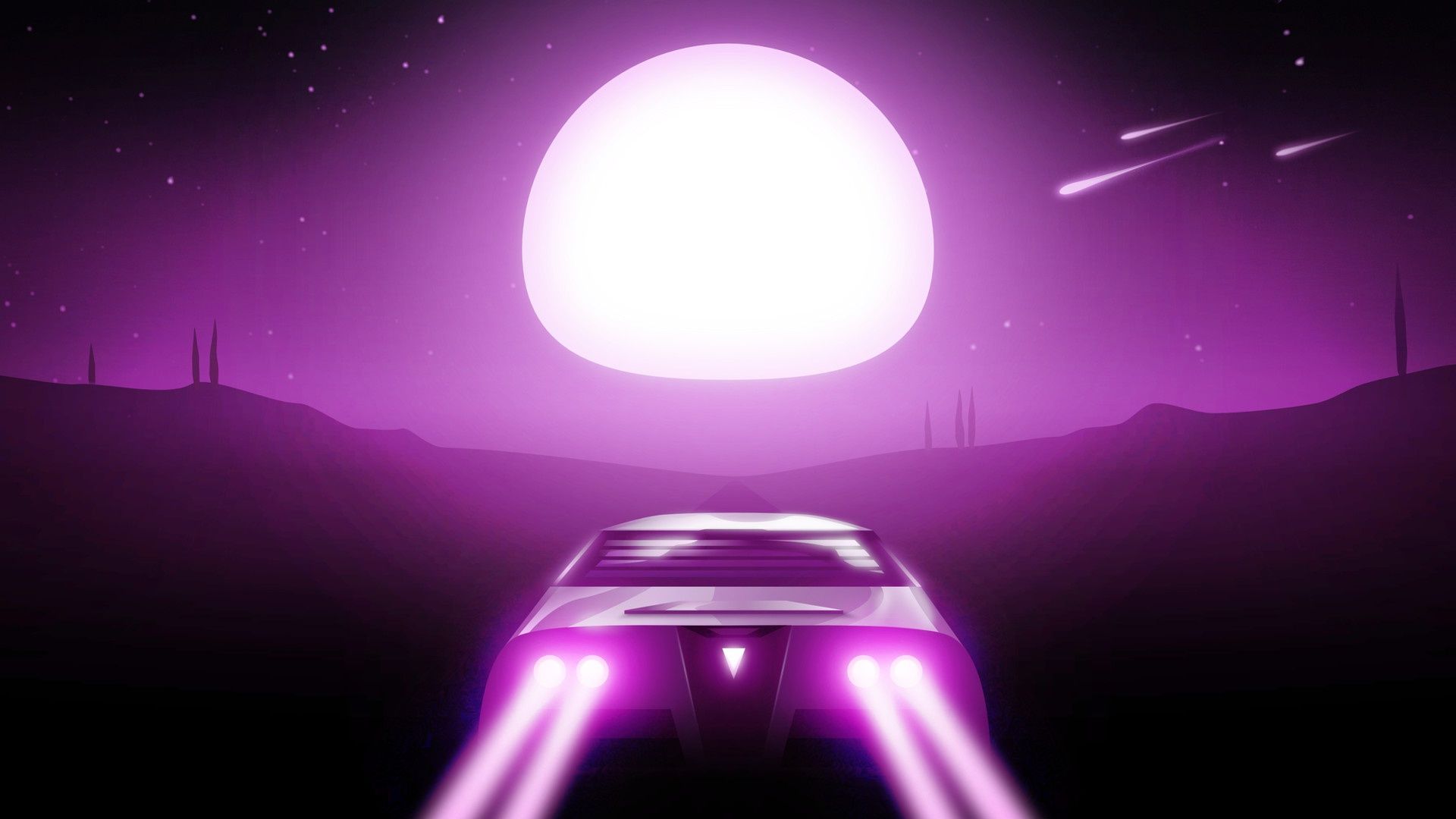 Night Drive Synthwave Laptop Full HD 1080P HD 4k Wallpaper, Image, Background, Photo and Picture