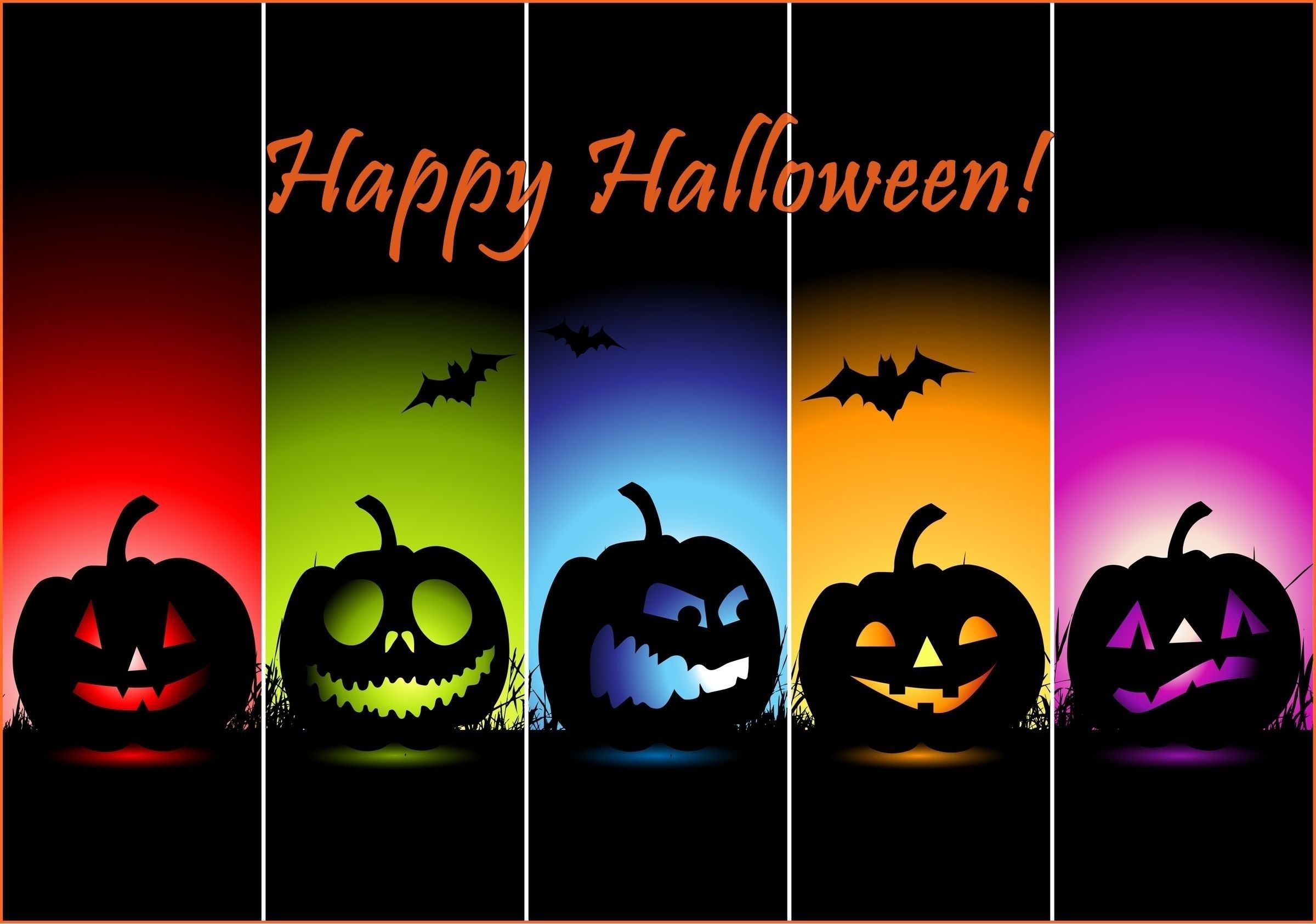 Colorful Happy Halloween Wallpaper Free HD Wallpaper