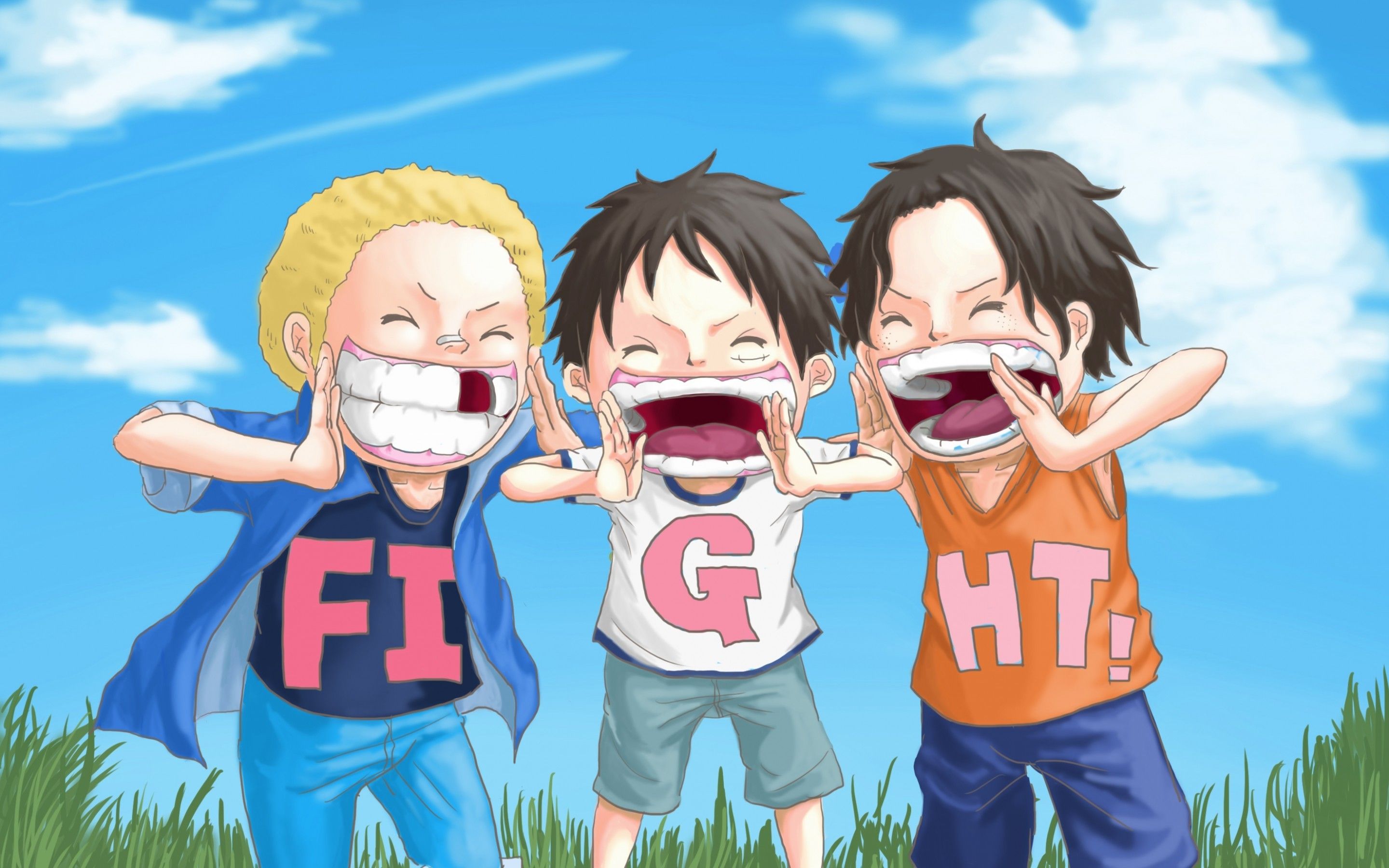 Download 2880x1800 One Piece, Monkey D. Luffy, Sabo, Portgas D. Ace Wallpaper for MacBook Pro 15 inch