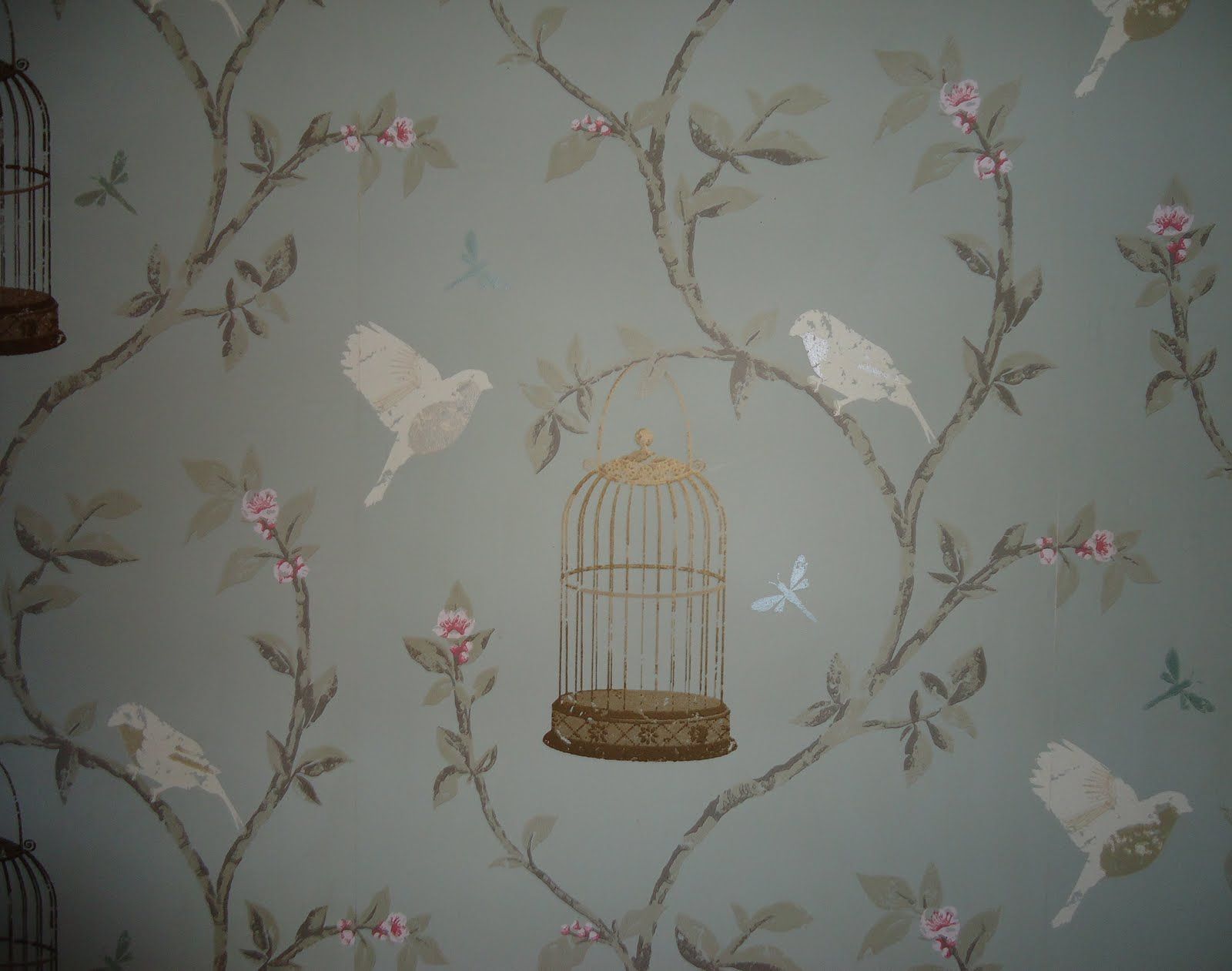 Flying Birds and Flower Birdcage Flower Wallpaper/ Peel and Stick Wallpaper  Vinyl Wallpaper Wallpaper Room - Etsy