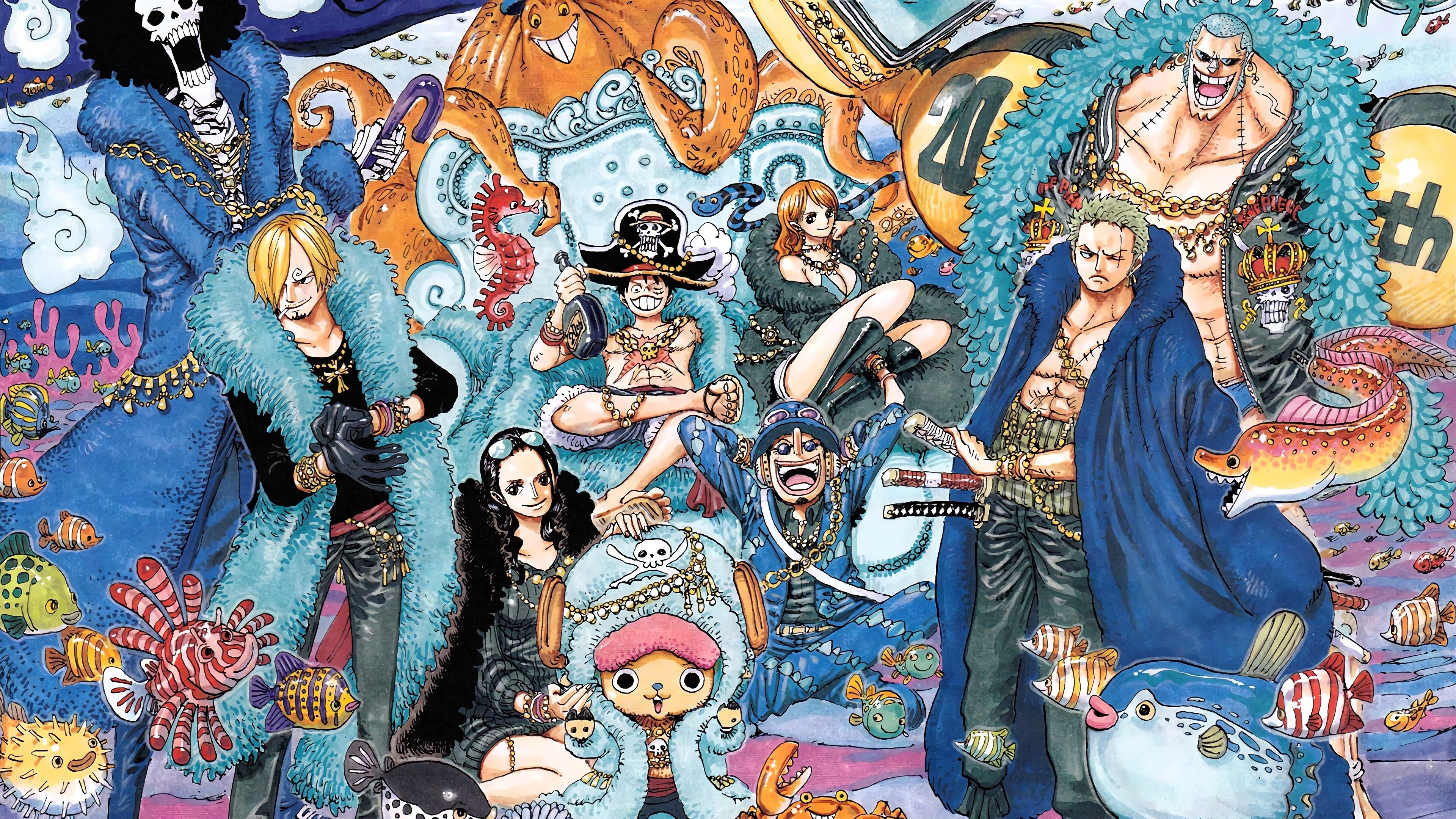One Piece, Straw Hat Pirates, 4K wallpaper. Mocah.org HD Desktop Wallpaper