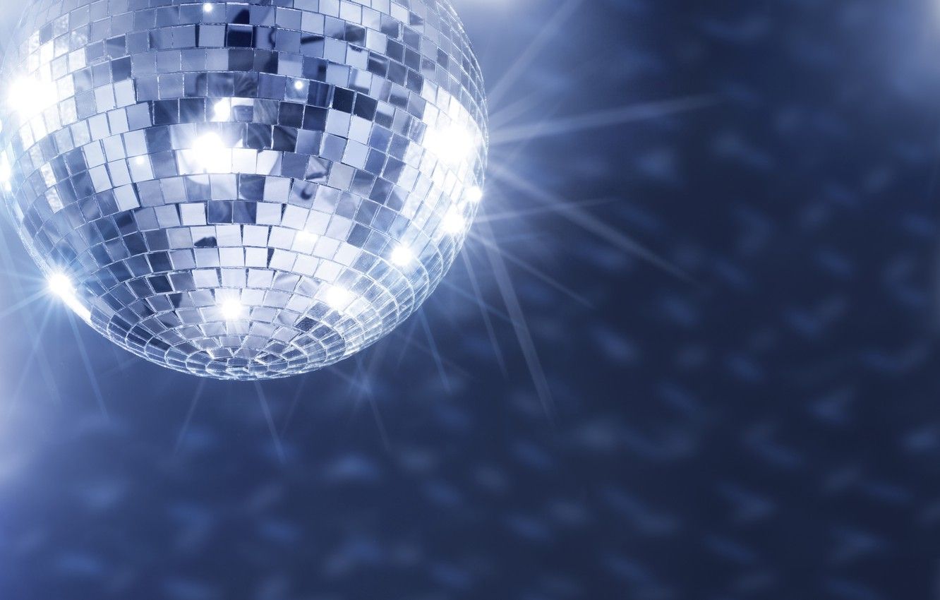 Wallpaper Music, Party, Disco ball, The glare from the ball, Mirror, Disco image for desktop, section музыка