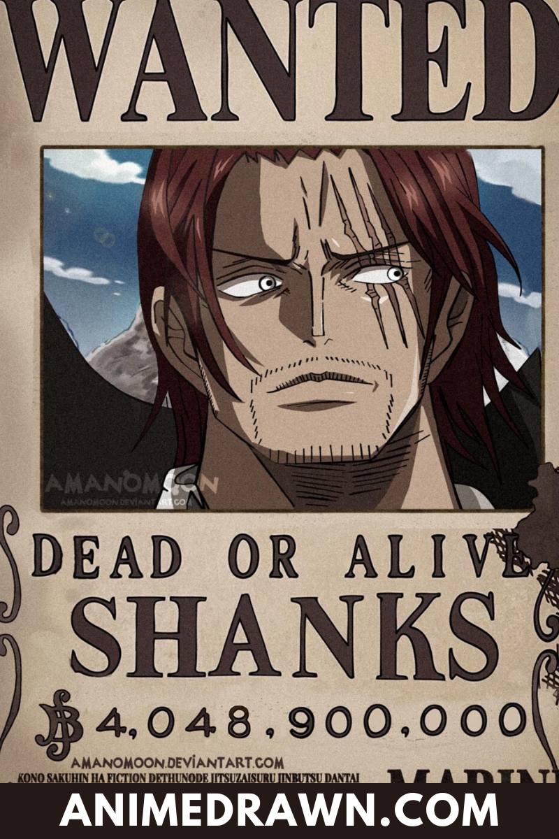 One Piece Shanks bounty. One piece comic, One piece chapter, One piece bounties