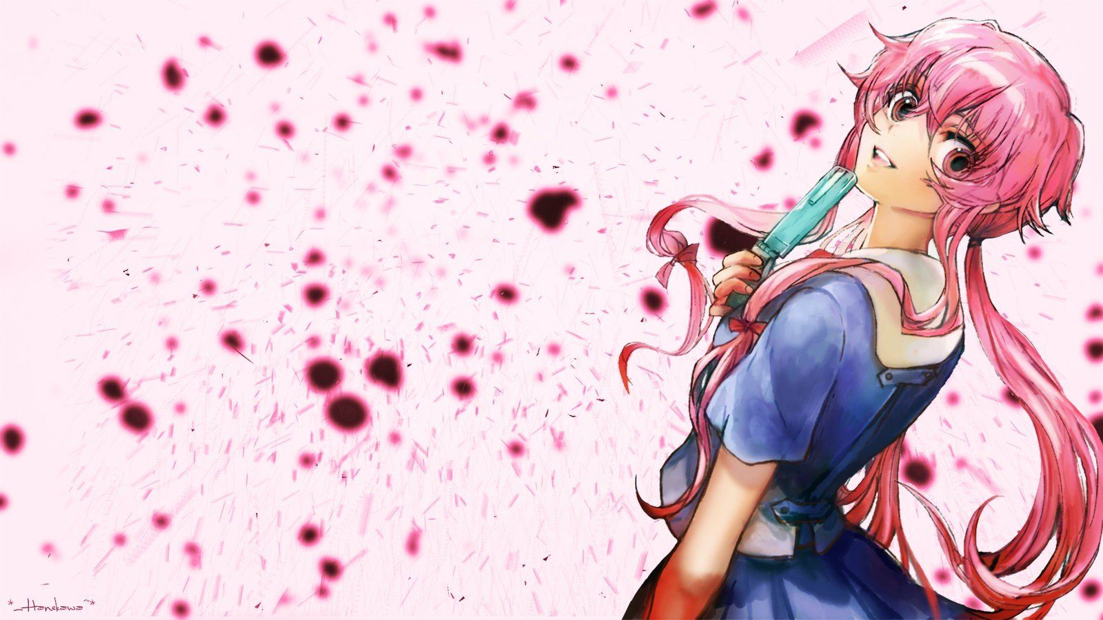 HD wallpaper: Mirai Nikki, Gasai Yuno, anime, anime girls, yandere