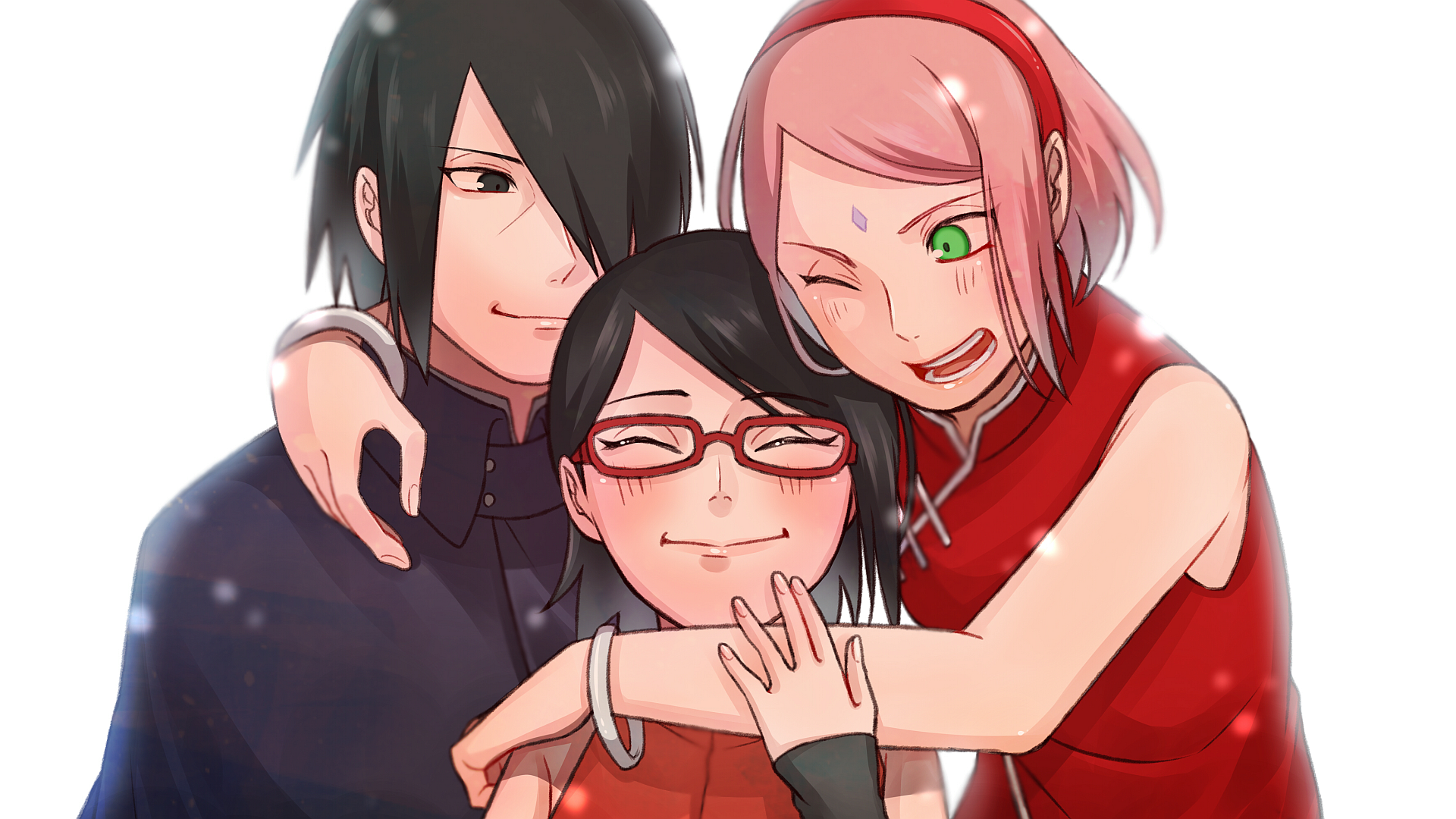 Sakura And Sasuke And Sarada HD Wallpaper