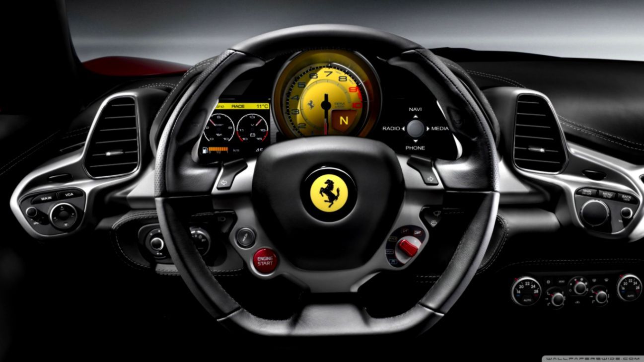 Ferrari Interior HD Wallpaper