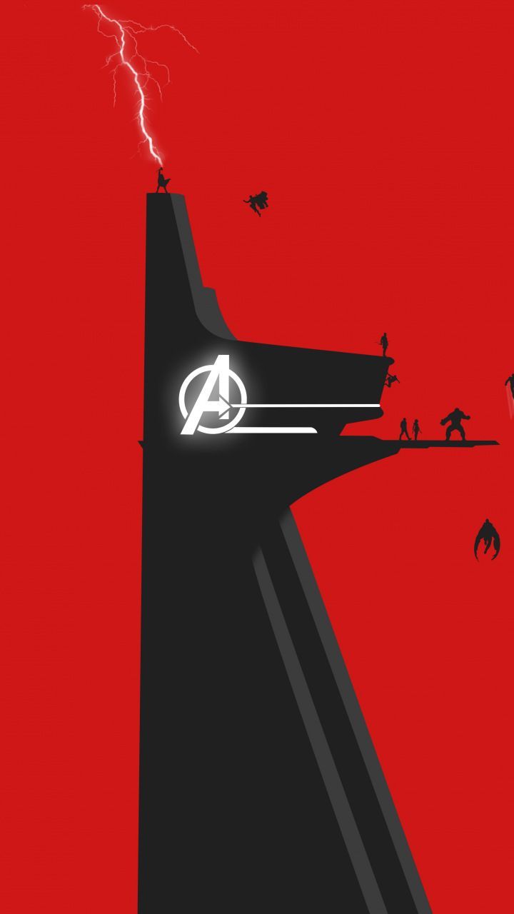 Avengers, stark tower, minimal, 720x1280 wallpaper