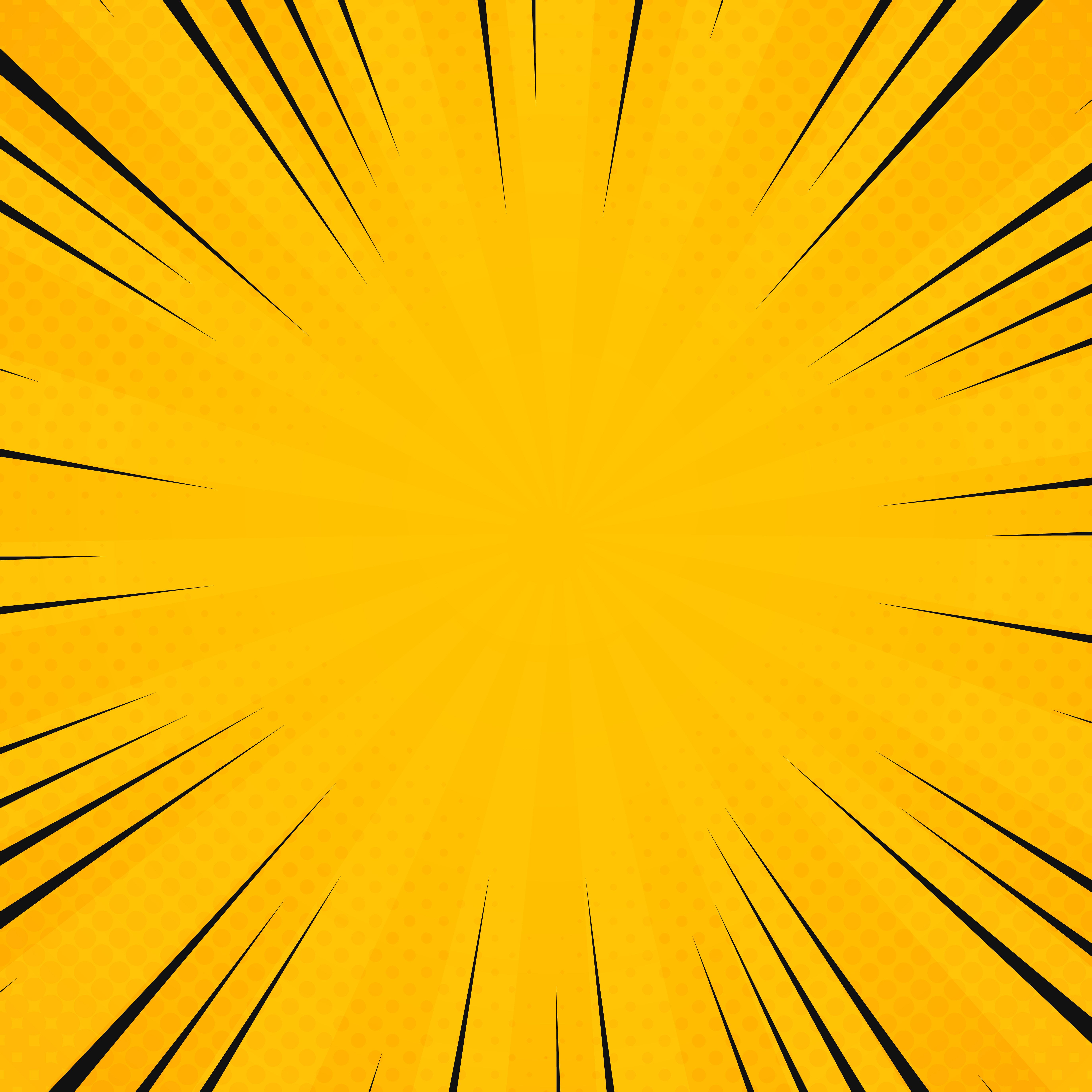 Abstract sun yellow color in radiance rays pattern with comic black line background. Decoration for poster texting, banner art work, banner, show text. Free Vectors, Clipart Graphics & Vector Art