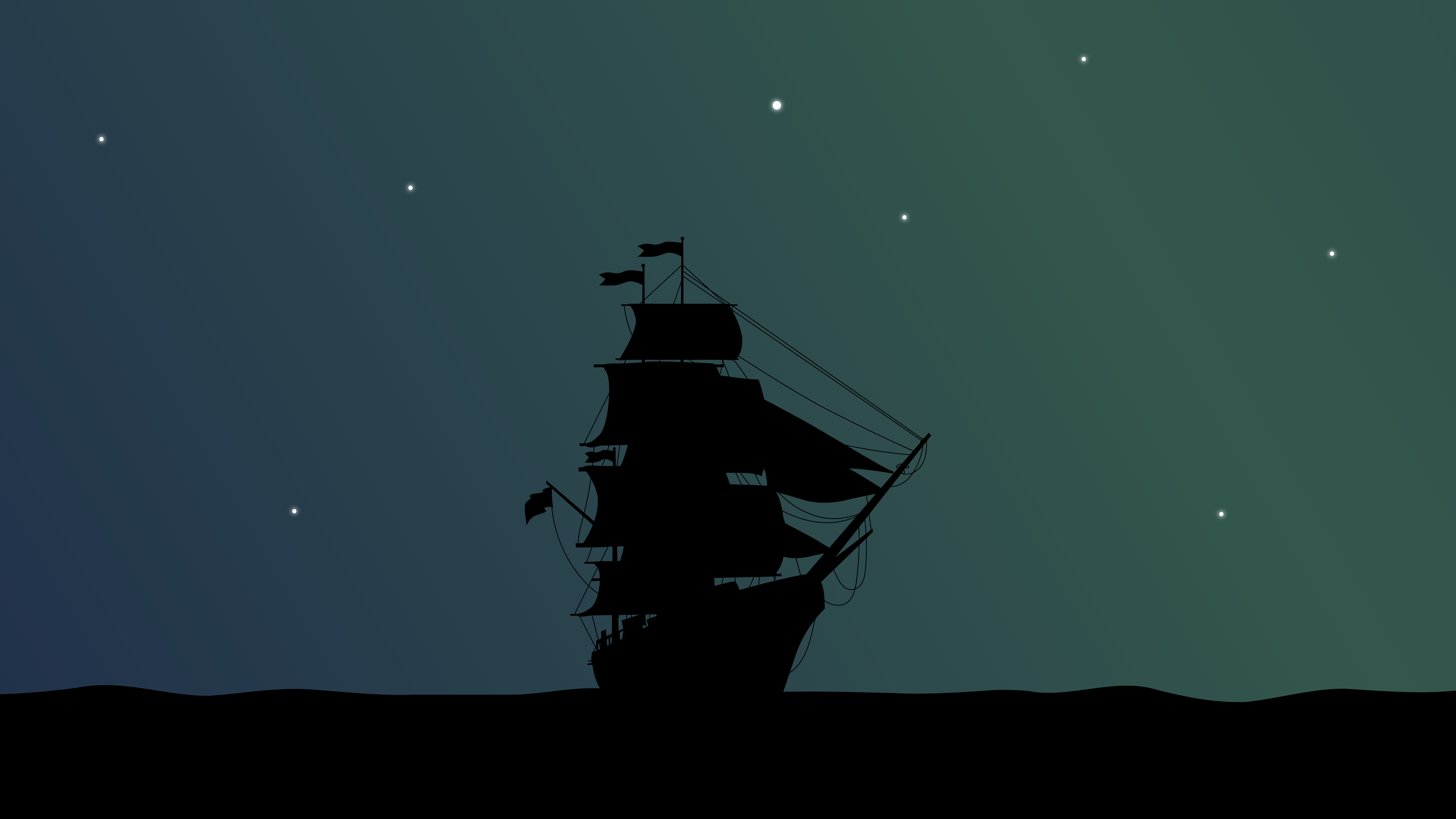 Minimalist Pirate Wallpaper