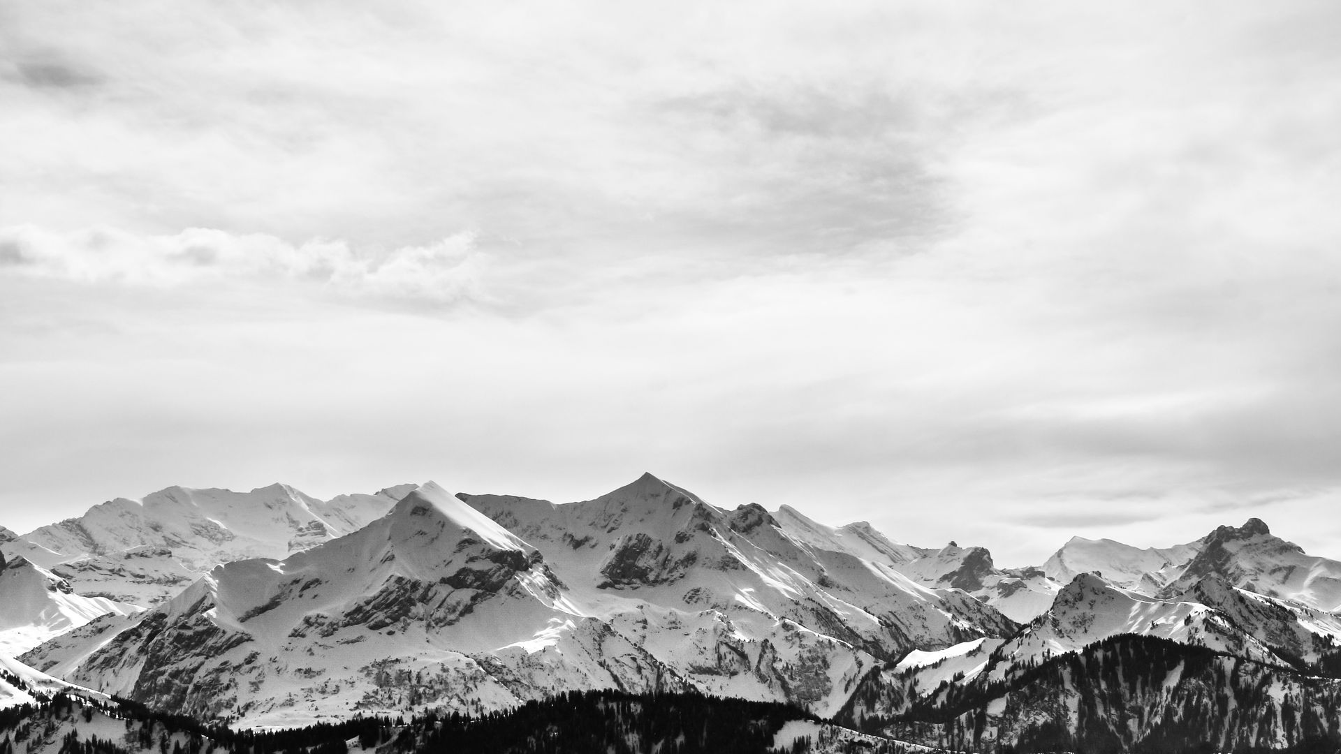 Black pinterest, black and white minimal mountains HD wallpaper