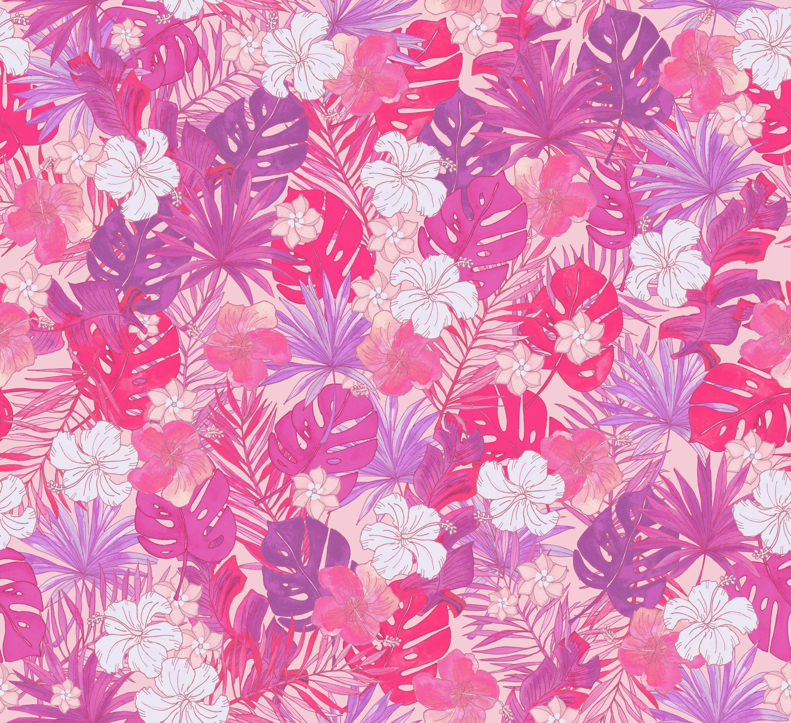 Tropical Fury (pink)-Wallpaper.com & photo wallpaper by renowned designers. Design your own photo wallpaper in our wallpaper online store. High quality design wallpaper, trend and luxury wallpaper for