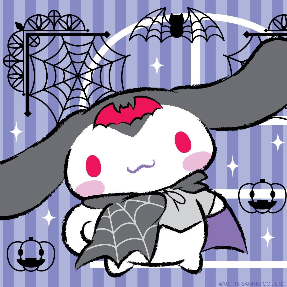 Cinnamoroll is ready for Halloween with a spooky cute costume!. Hello kitty, Sanrio characters, Cute costumes