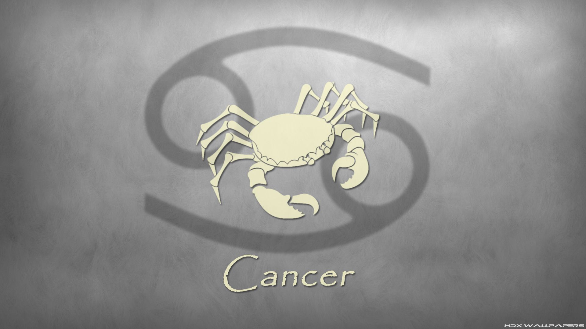 Cancer sign on a gray background wallpaper and image