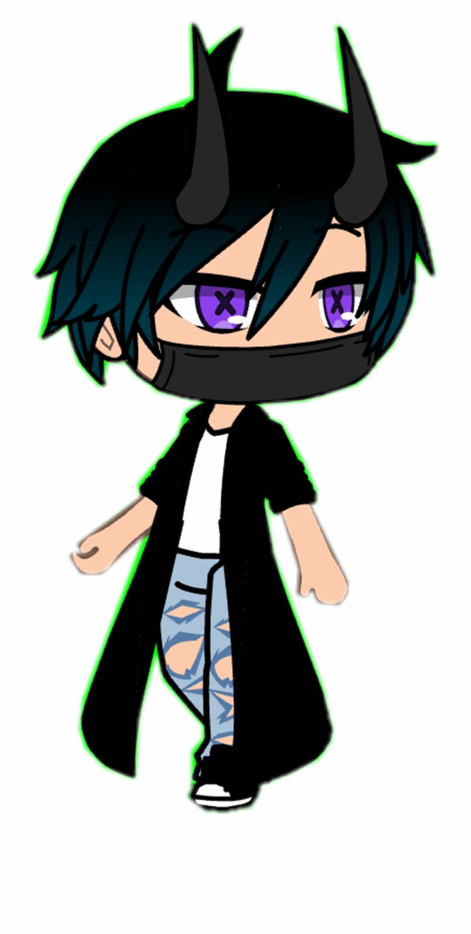 Gacha Life Boy Wolf Black Hair - Miaanay Vos