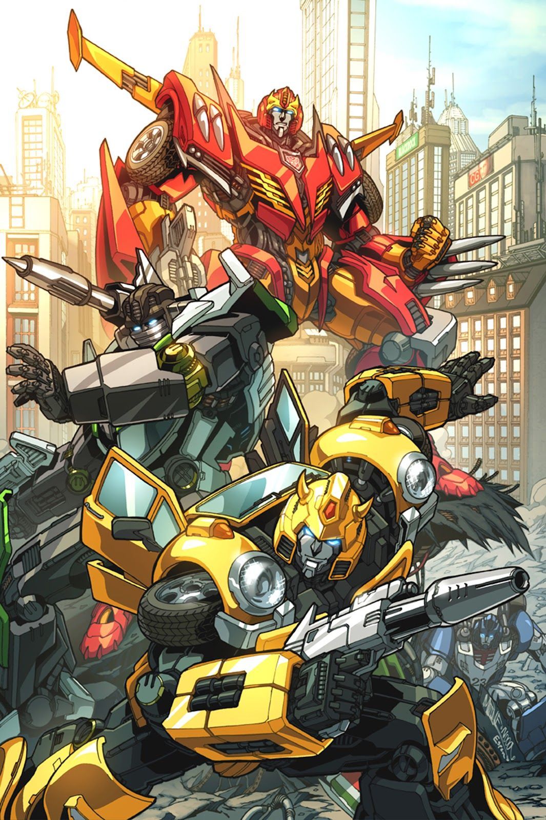Transformers Fall Of Cybertron Autobots Poster Wallpaper Hotrod Hot Rod Bumblebee Ratchet Ironhide. Transformers Artwork, Transformers Art, Transformers Autobots