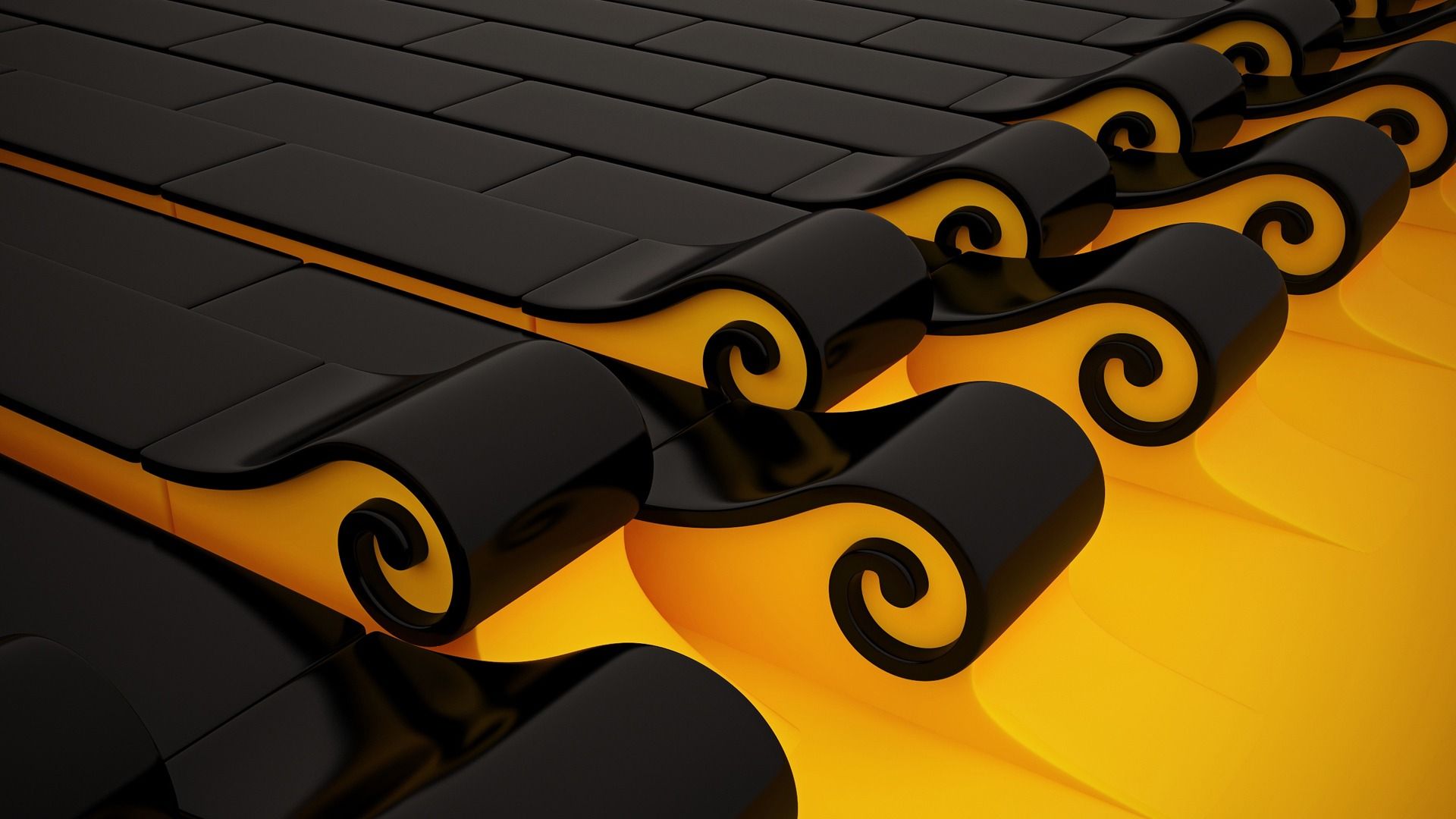 Wallpaper Abstract Yellow Black HD For Android