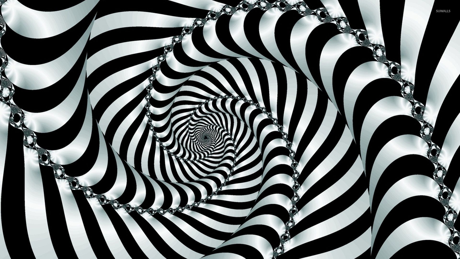 Black and white hypnotic swirl wallpaper wallpaper