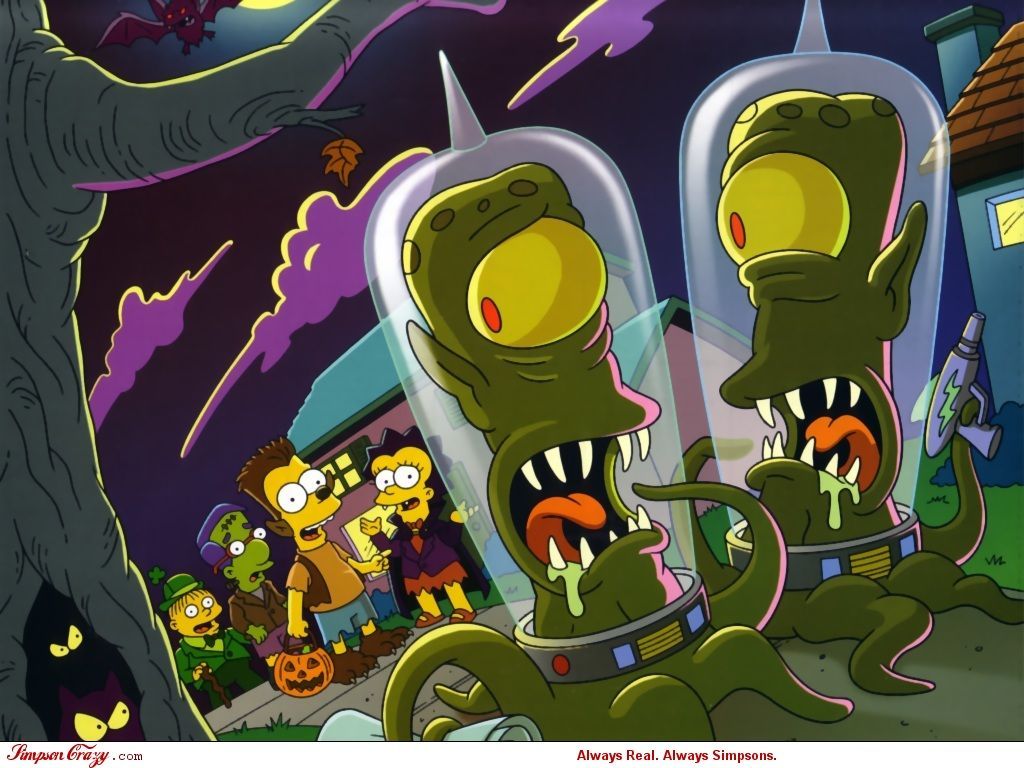 The Simpsons / 1024x768. The simpsons, Simpsons treehouse of horror, Halloween wallpaper