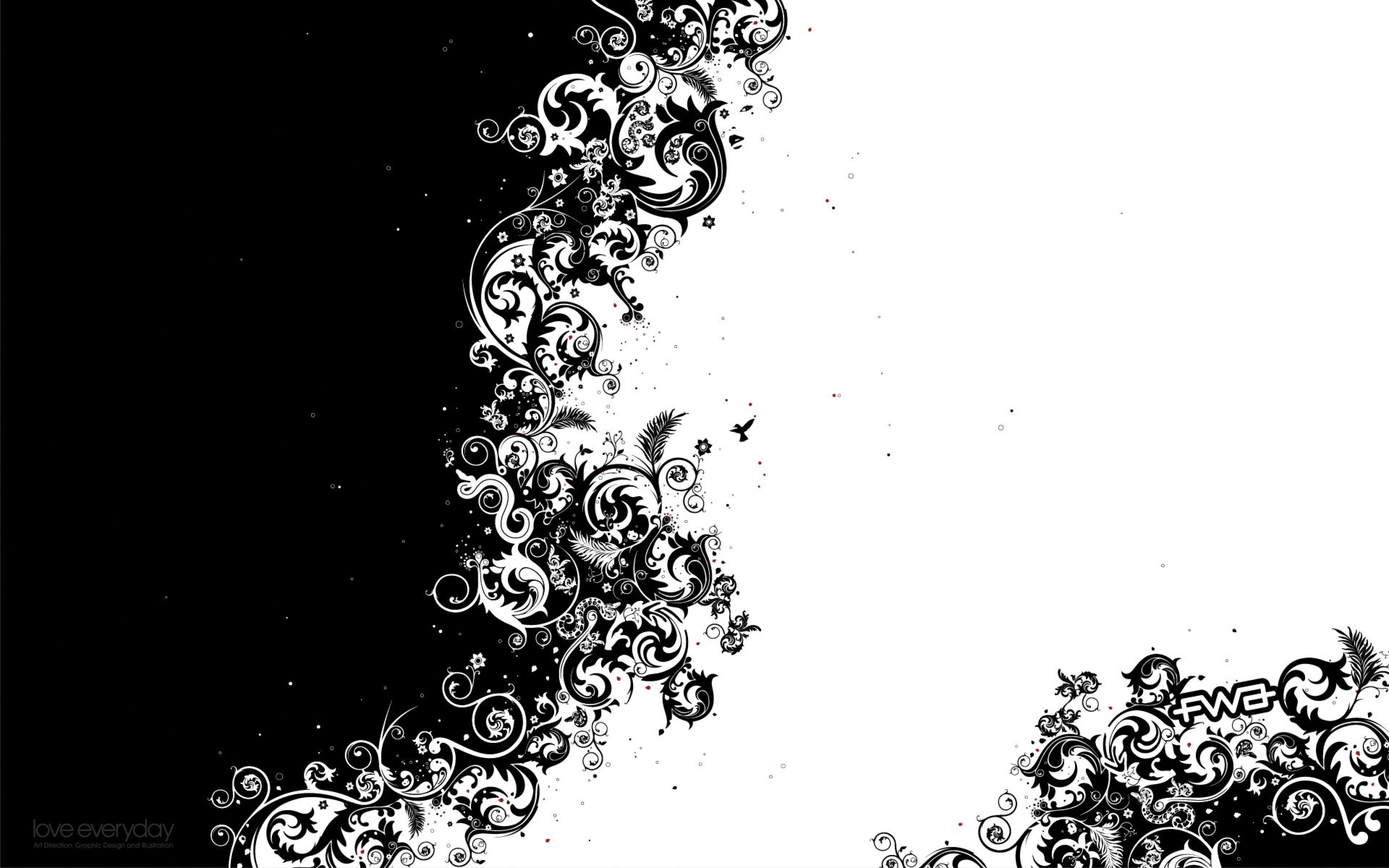 Abstract black and white swirl HD wallpaperx1200