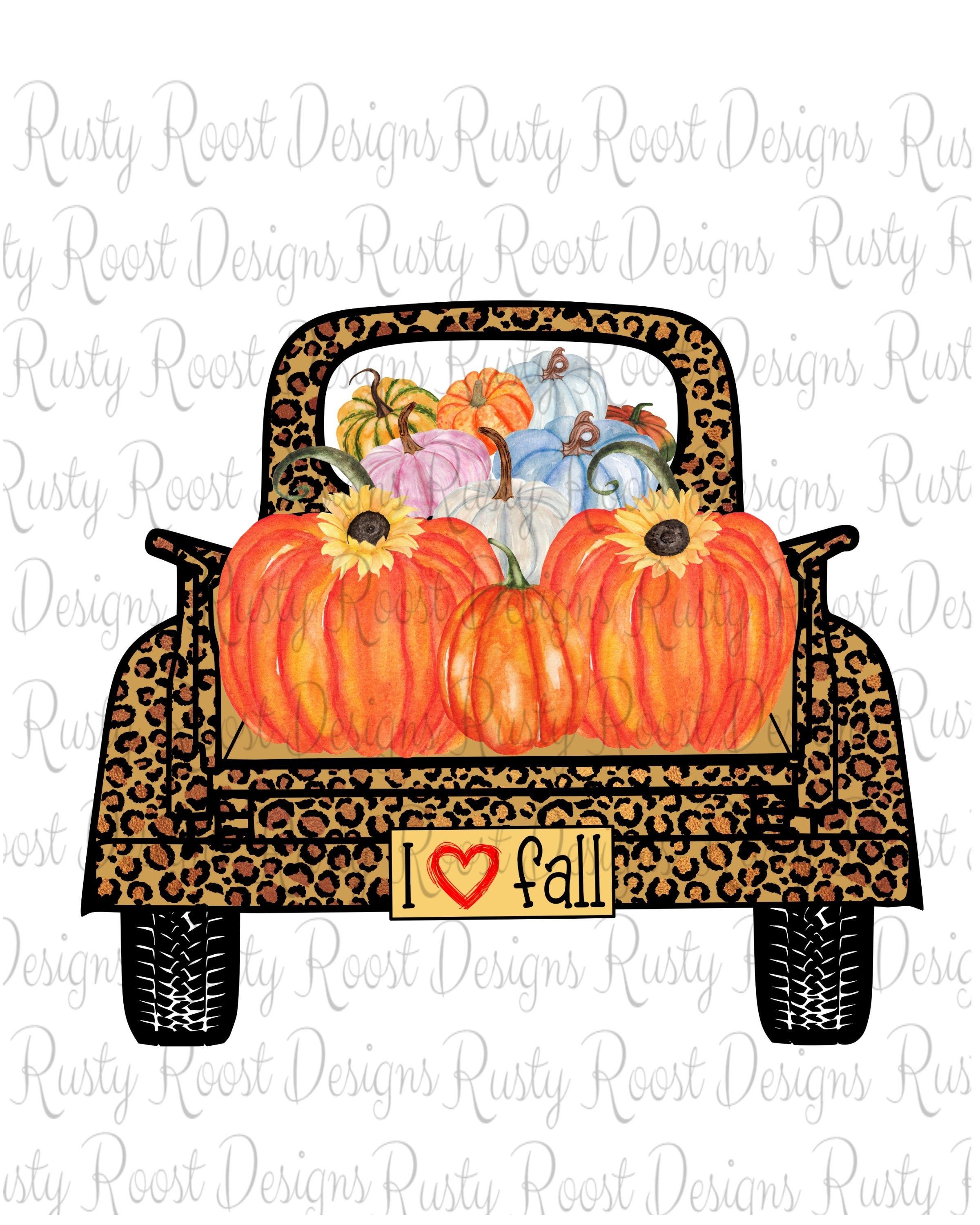 I love fall pngleopard truckfall sublimation designs. Etsy. Fall image, Truck design, Image design