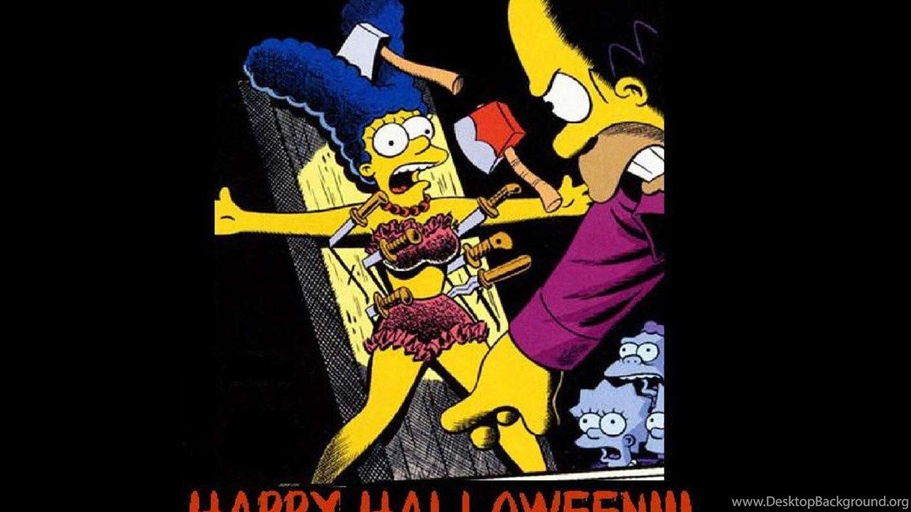 Wallpaper Simpsons Funny Halloween 1440x900 Desktop Background