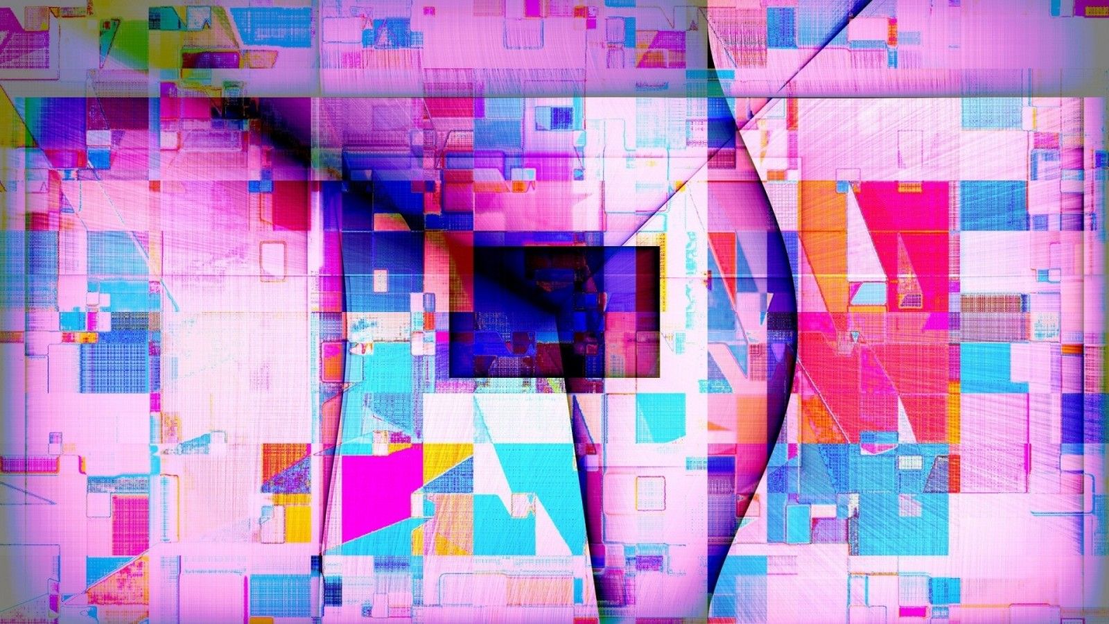 colorful, digital art, abstract, wall, triangle, pattern, geometry, square, lines, pink, interior design, rectangle, ART, color, shape, design, modern art. Mocah.org HD Desktop Wallpaper