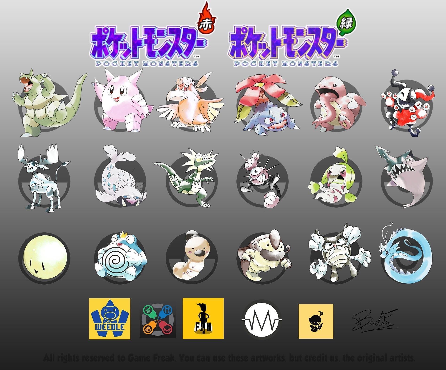 Came across this online. Early gen 1 Pocket Monsters beta designs. Some of these Ive never even seen before. Pokemon project, Gold pokemon, Fossil pokemon