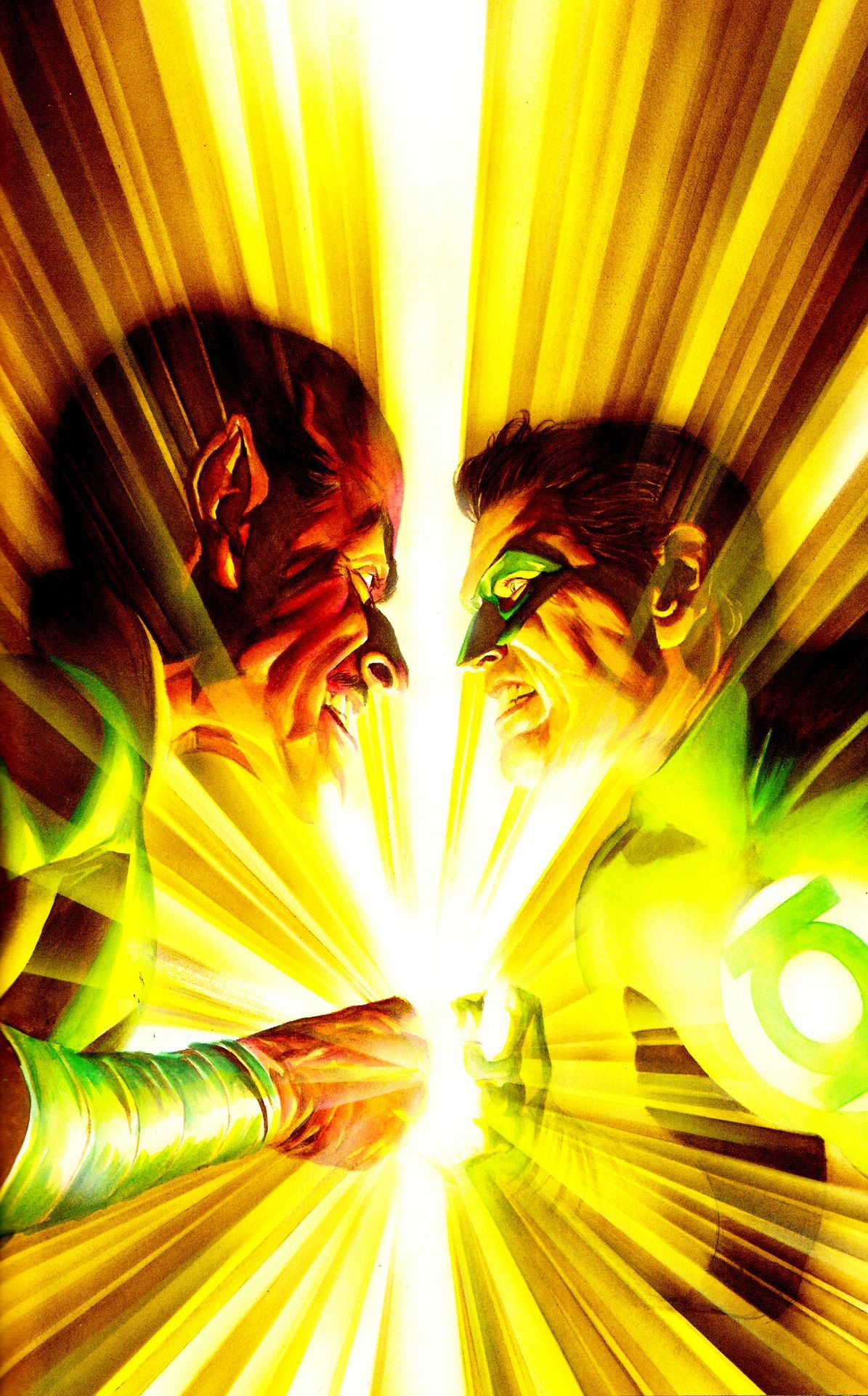 Sinestro vs. Hal Jordan by Alex Ross. Wallpaper super herois, Artistas, Vilãs