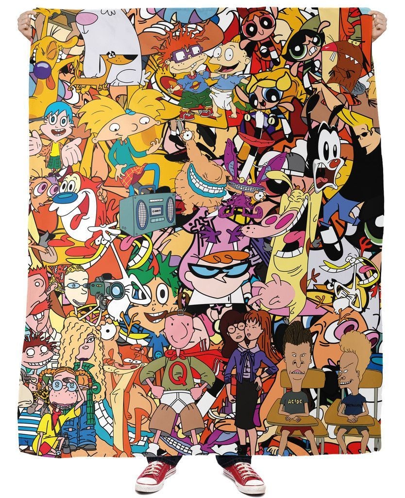 Totally 90s Fleece Blanket. Cartoon wallpaper iphone, Cartoon wallpaper, Animated image