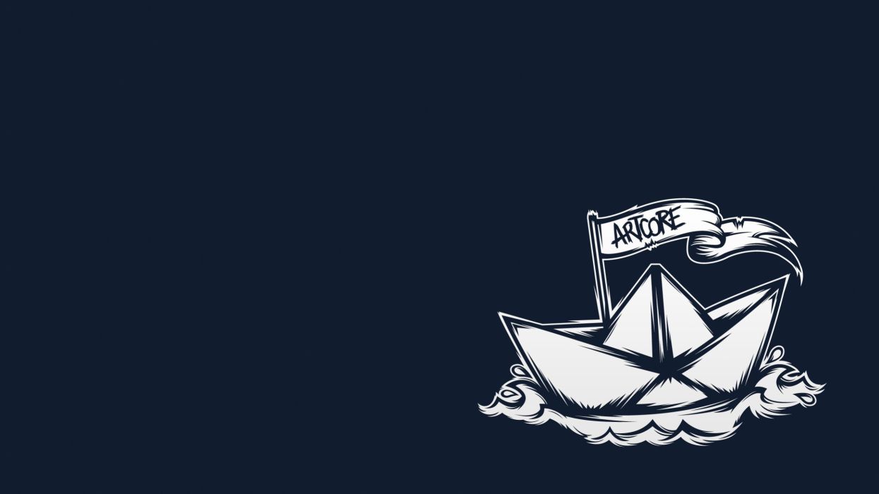 Blue paper boats paper boat wallpaperx1440