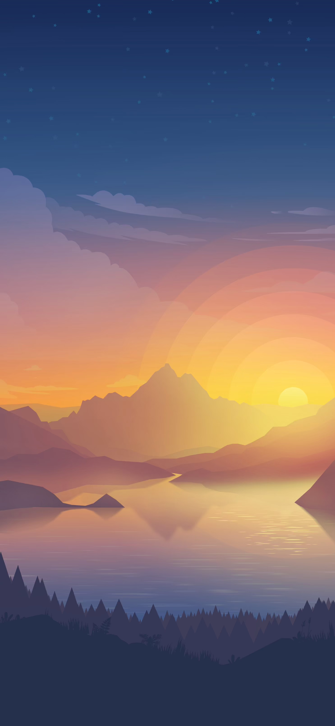 Vector Landscape, our First Dynamic Wallpaper for macOS Mojave and higher (it will change colors every 2 hours!)