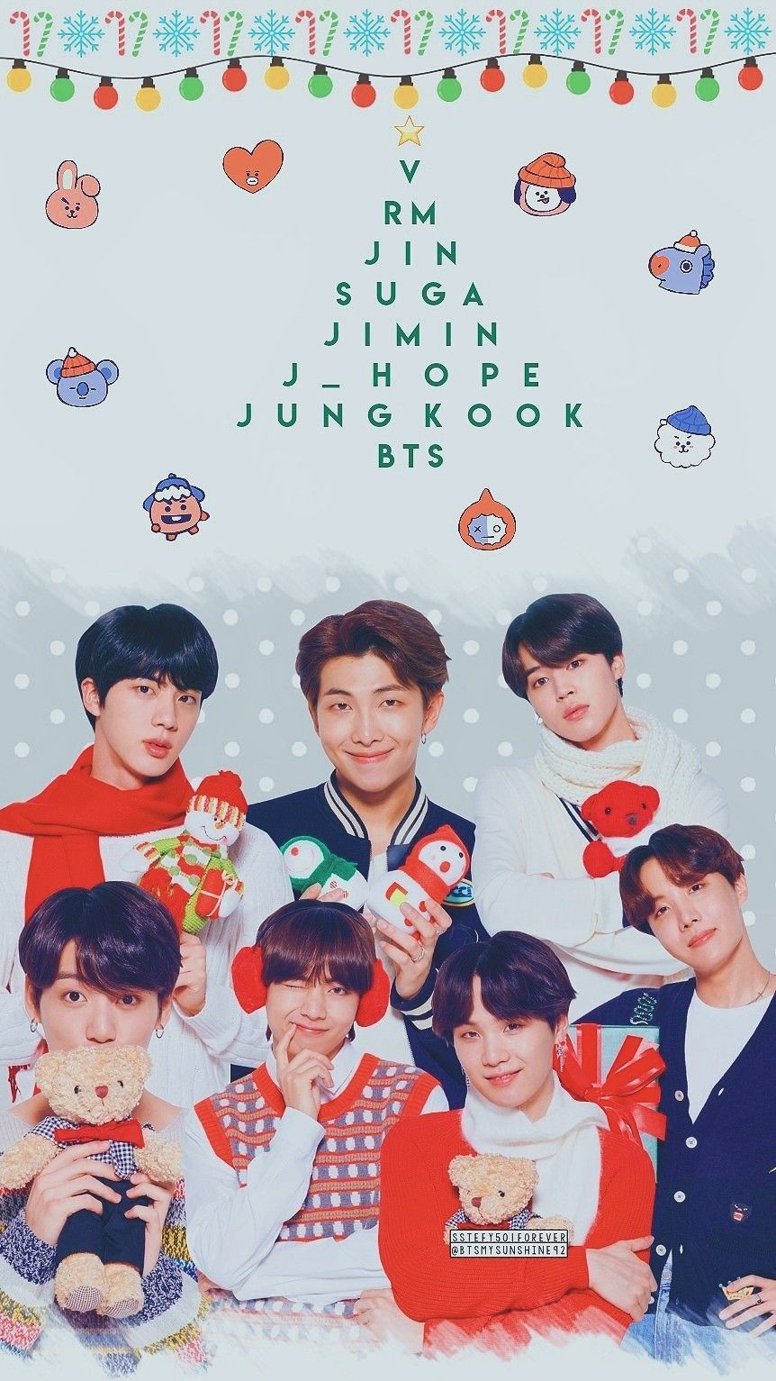 RM BTS Christmas Wallpapers Wallpaper Cave